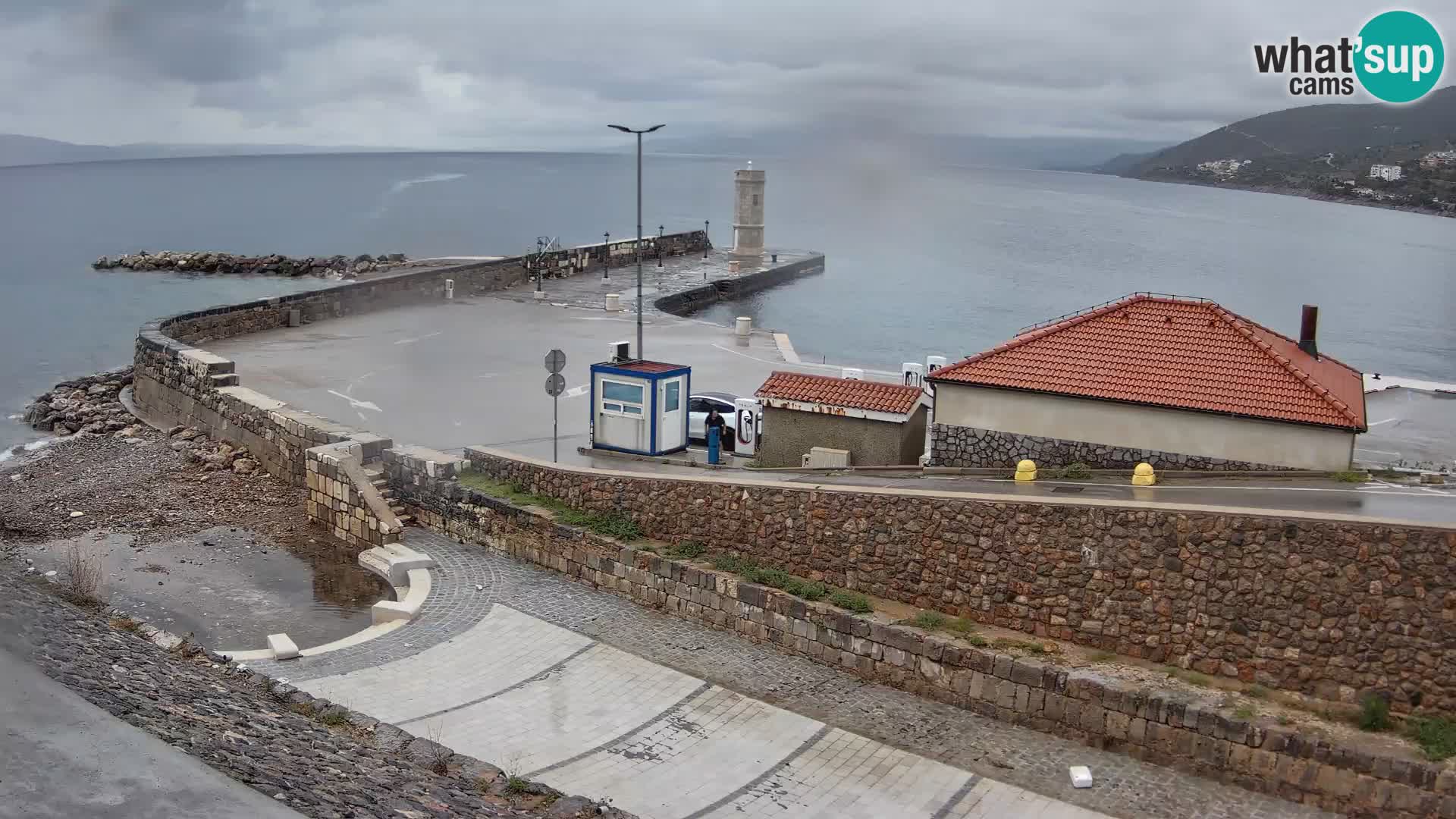 Webcam puerto de Senj – Rompeolas y faro en directo