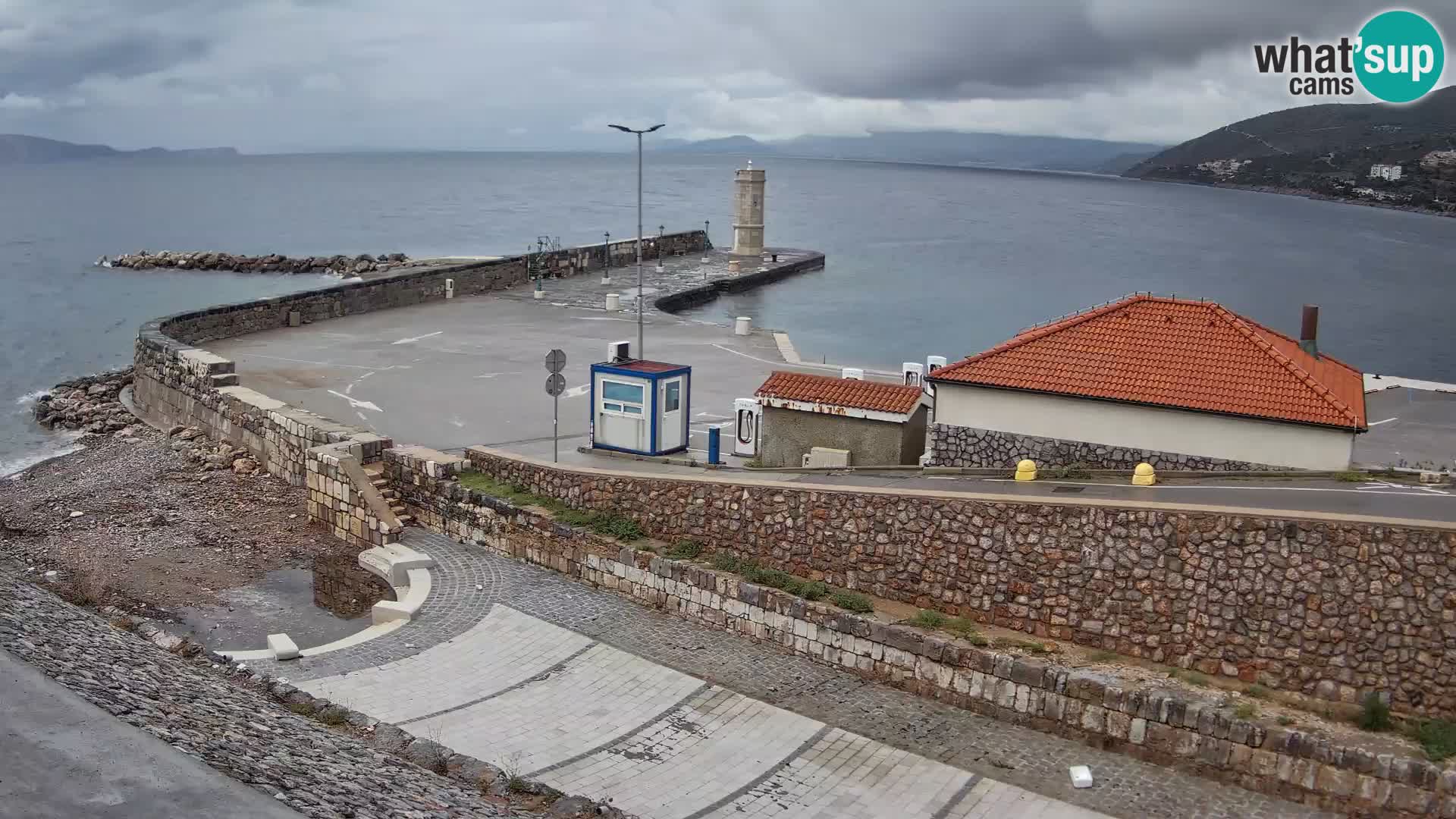 Senj Harbour Webcam – Breakwater & Lighthouse Live View