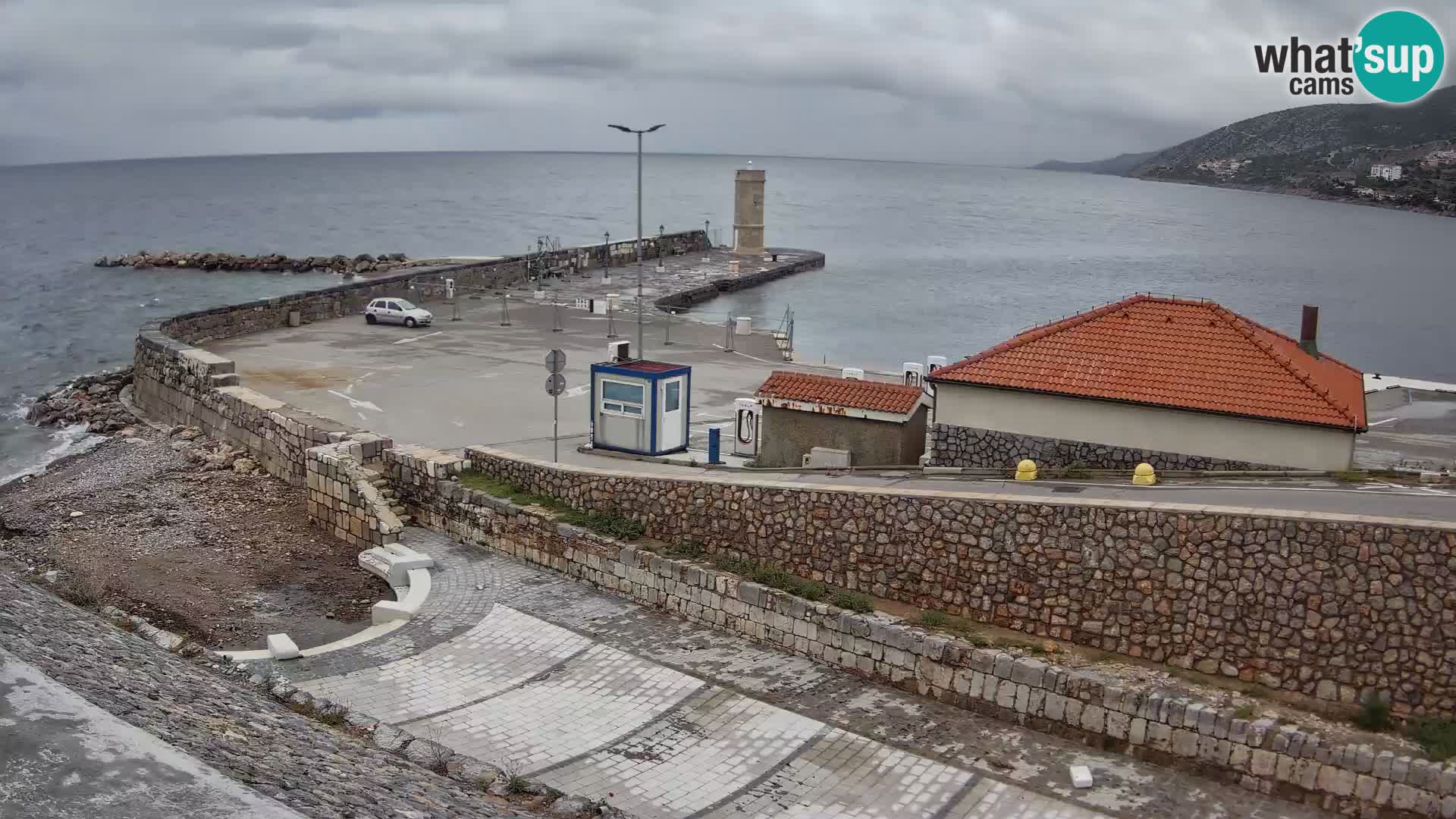 Webcam puerto de Senj – Rompeolas y faro en directo