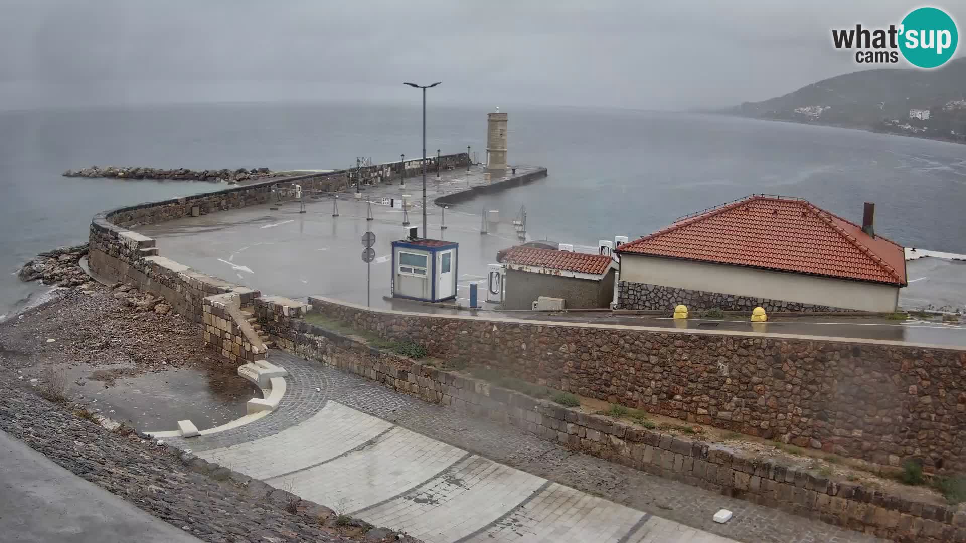 Senj Harbour Webcam – Breakwater & Lighthouse Live View