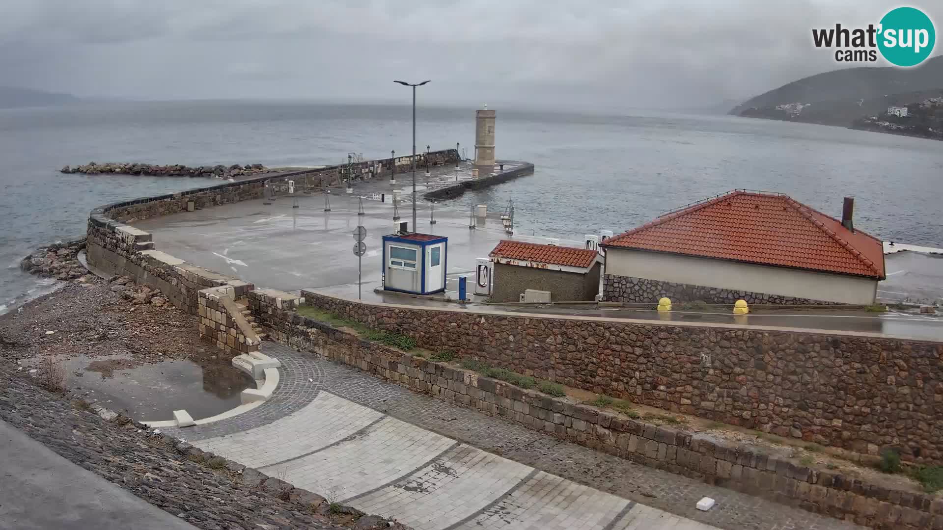 Senj Harbour Webcam – Breakwater & Lighthouse Live View