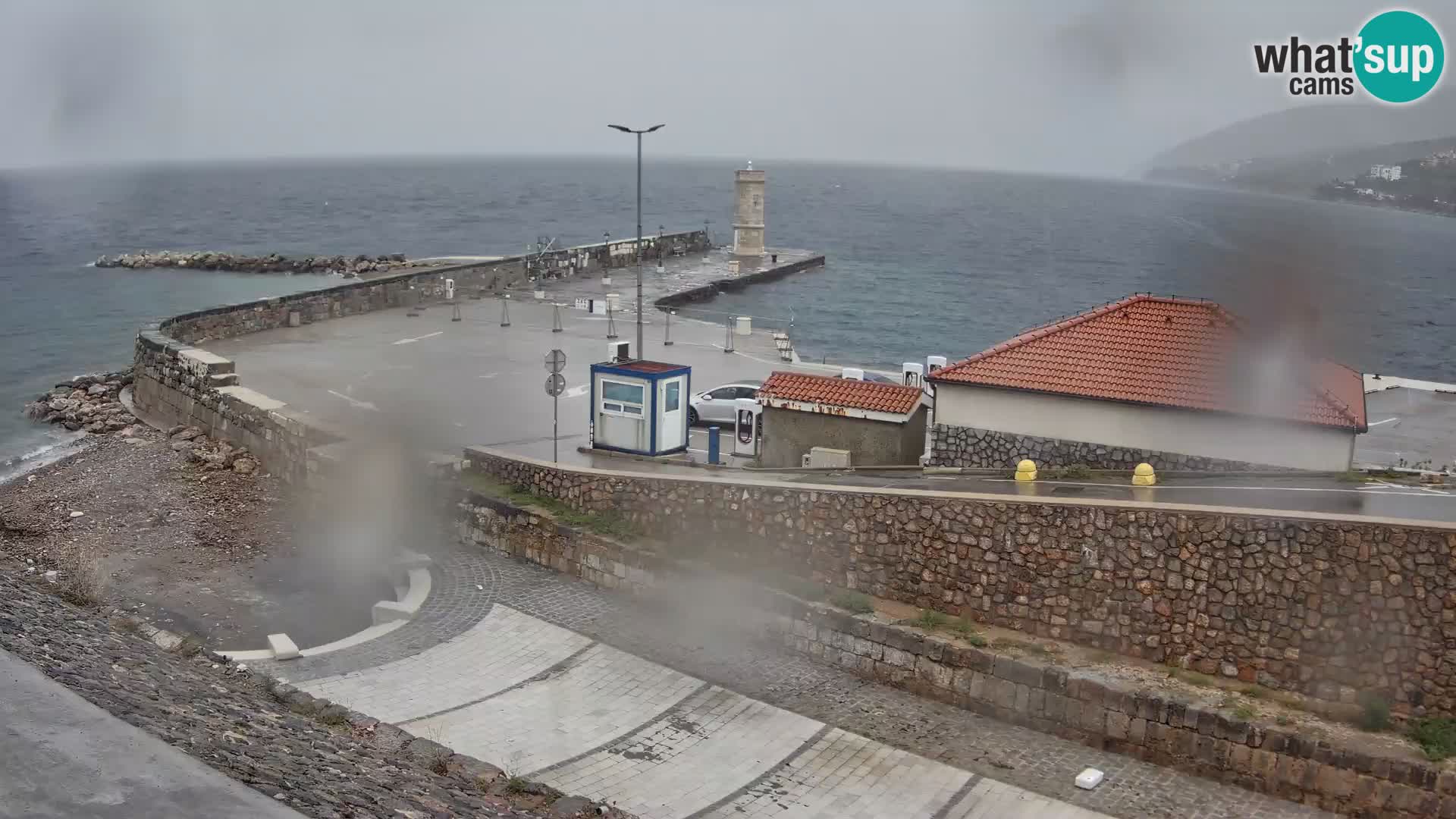 Senj Hafen Webcam – Wellenbrecher & Leuchtturm Liveblick