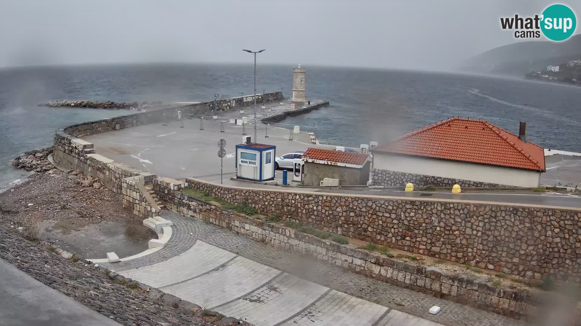 Senj Hafen Webcam – Wellenbrecher & Leuchtturm Liveblick