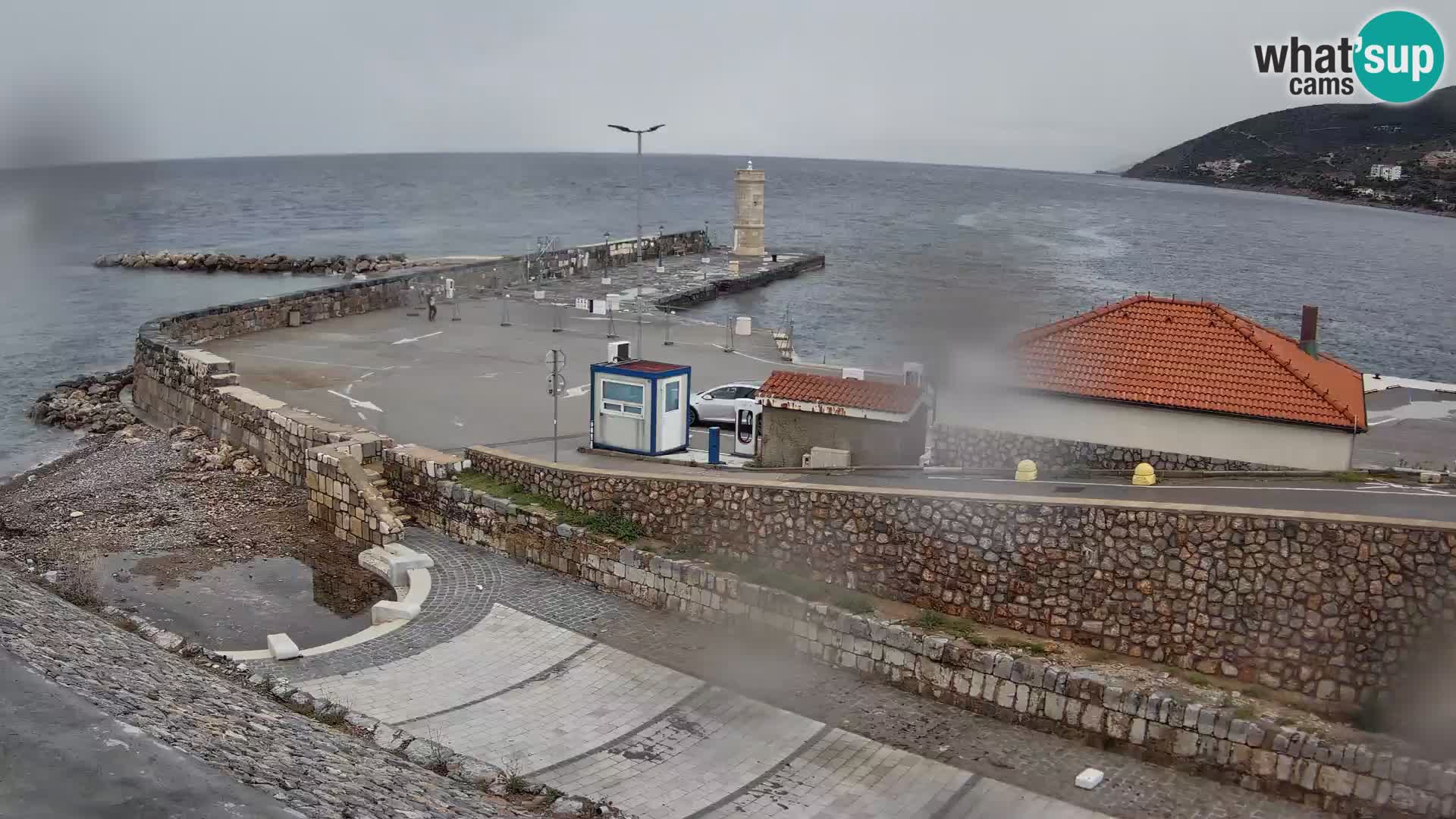 Senj Hafen Webcam – Wellenbrecher & Leuchtturm Liveblick