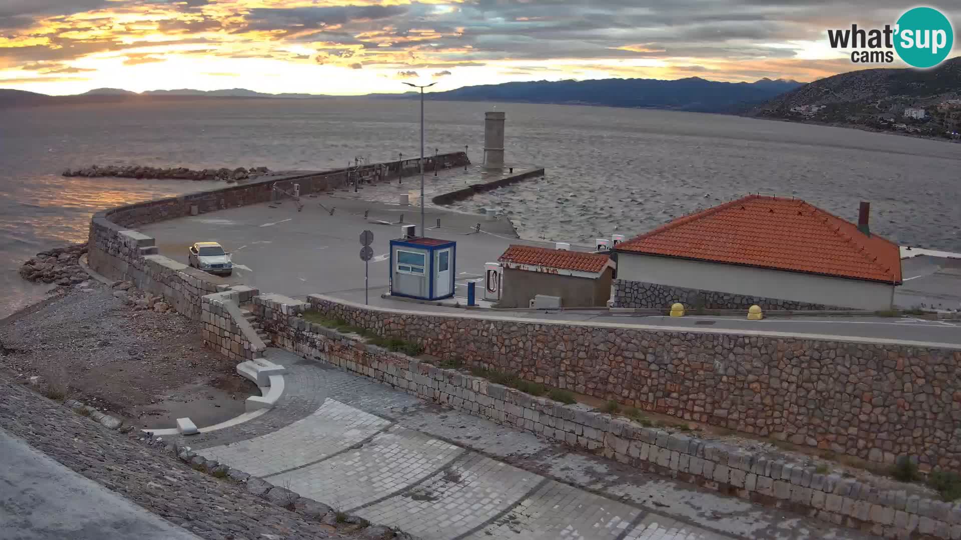 Senj Harbour Webcam – Breakwater & Lighthouse Live View