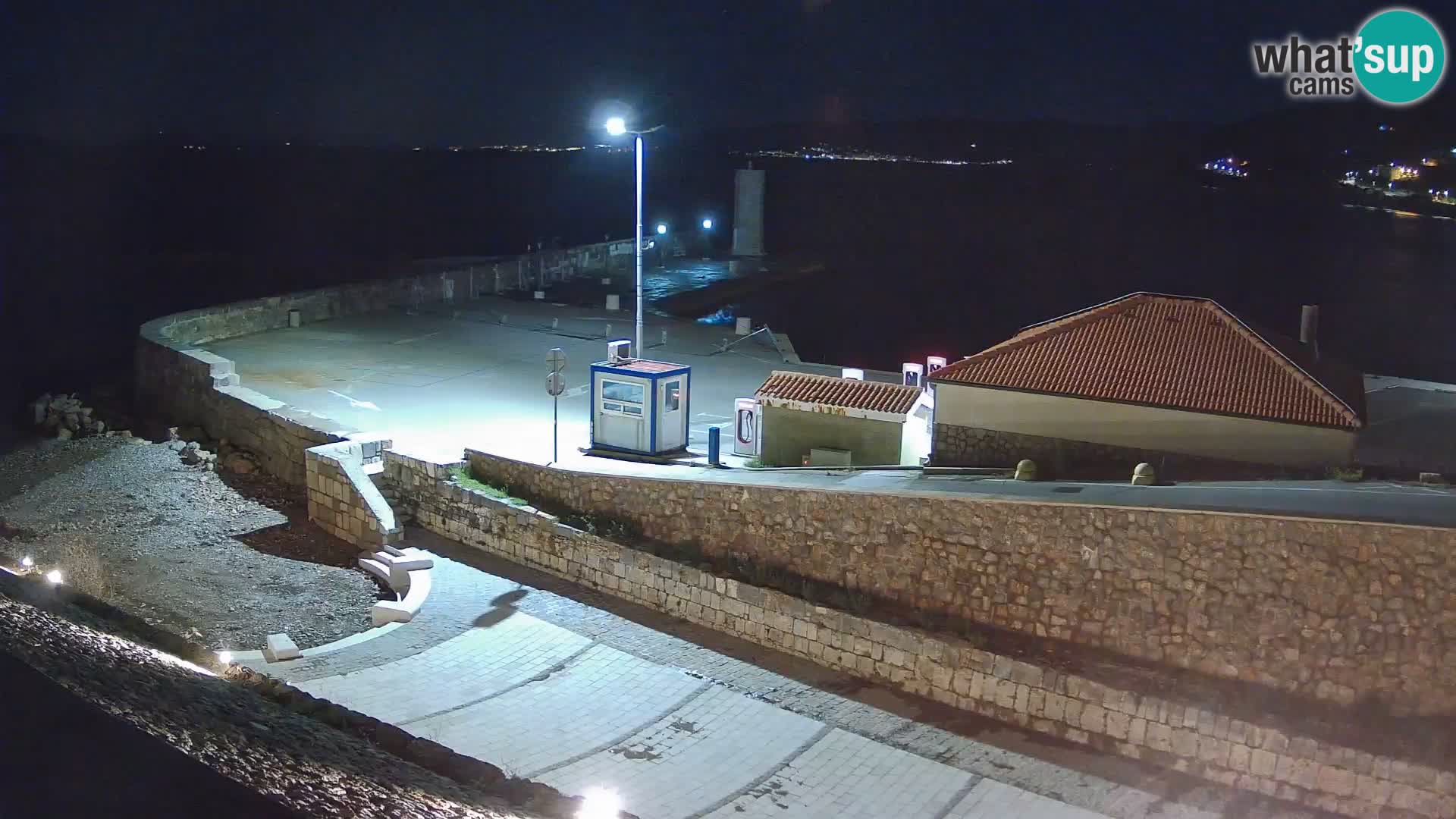 Senj Hafen Webcam – Wellenbrecher & Leuchtturm Liveblick