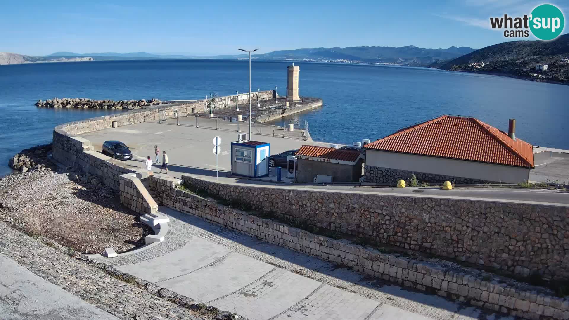 Senj Hafen Webcam – Wellenbrecher & Leuchtturm Liveblick
