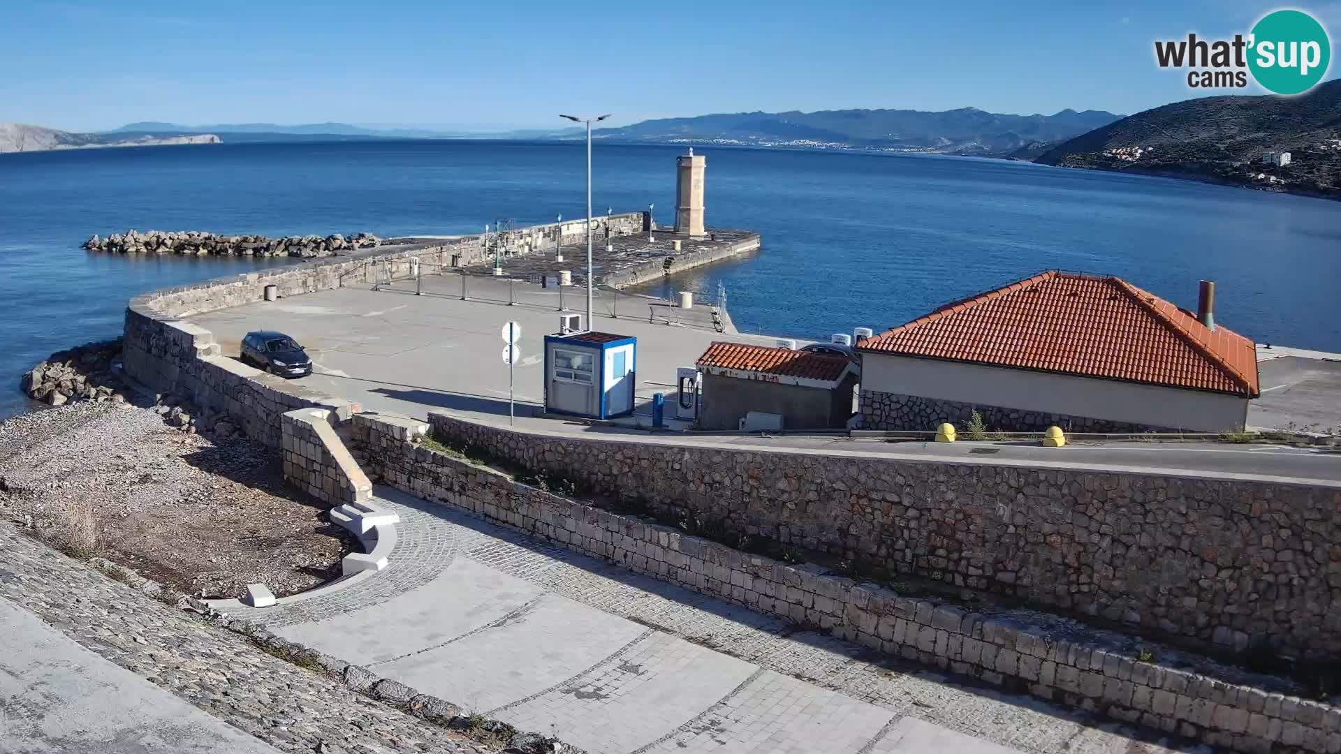 Webcam puerto de Senj – Rompeolas y faro en directo