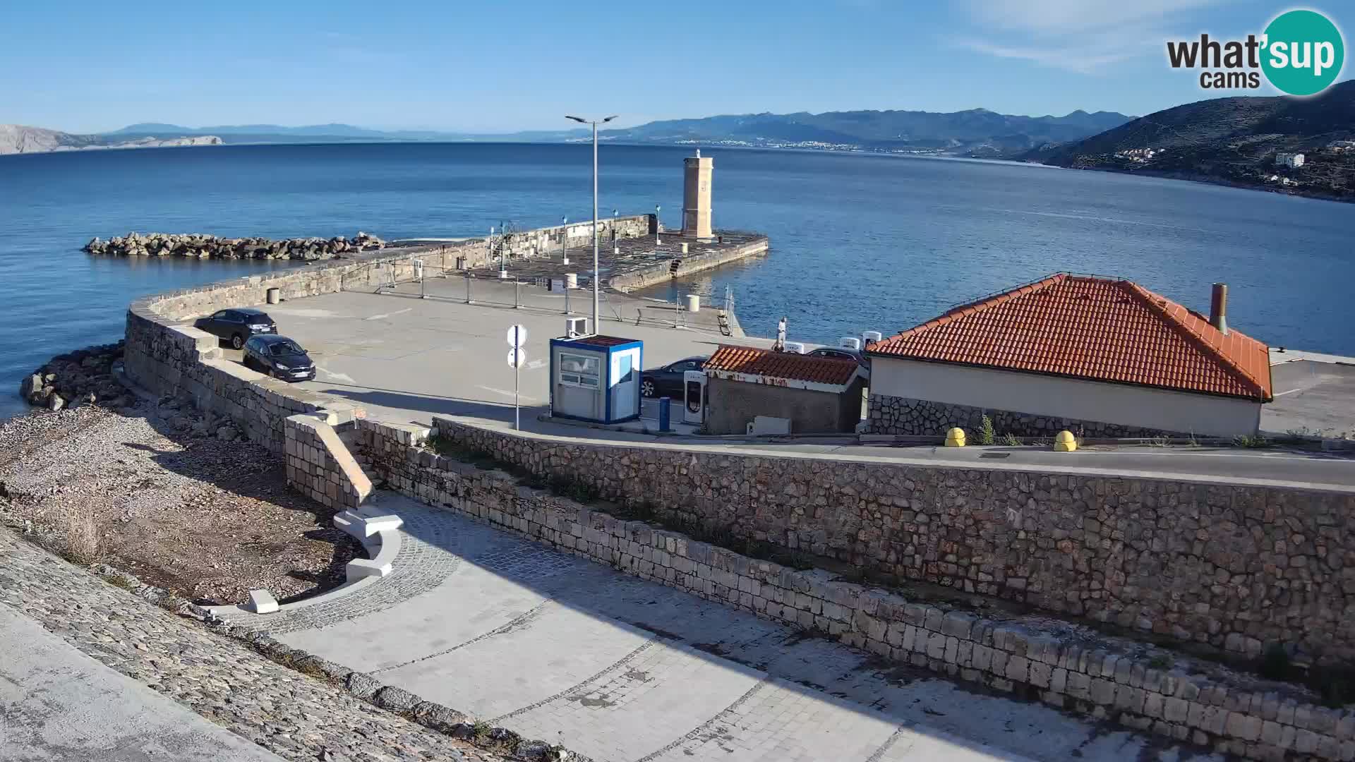 Senj Hafen Webcam – Wellenbrecher & Leuchtturm Liveblick