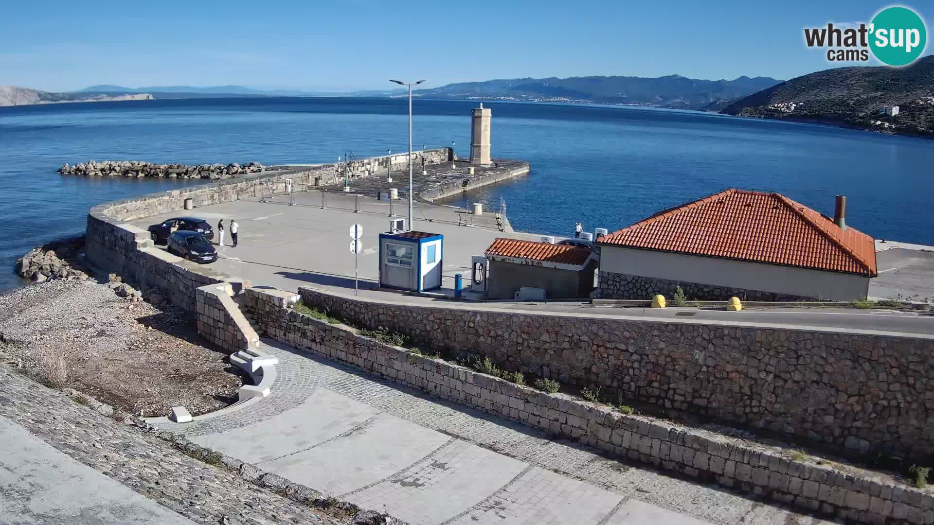 Webcam port de Senj – Vue sur la jetée et le phare