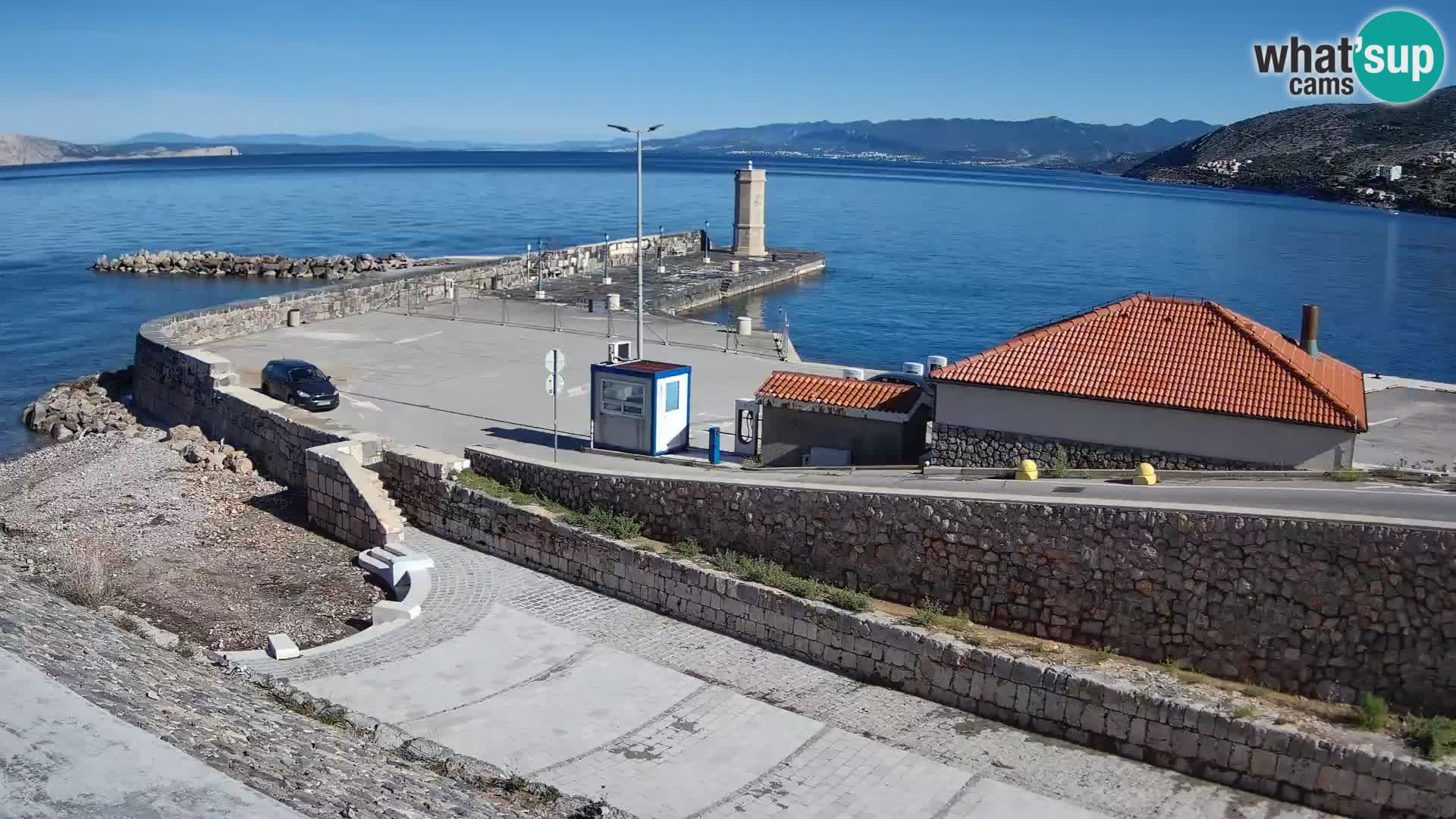 Webcam puerto de Senj – Rompeolas y faro en directo