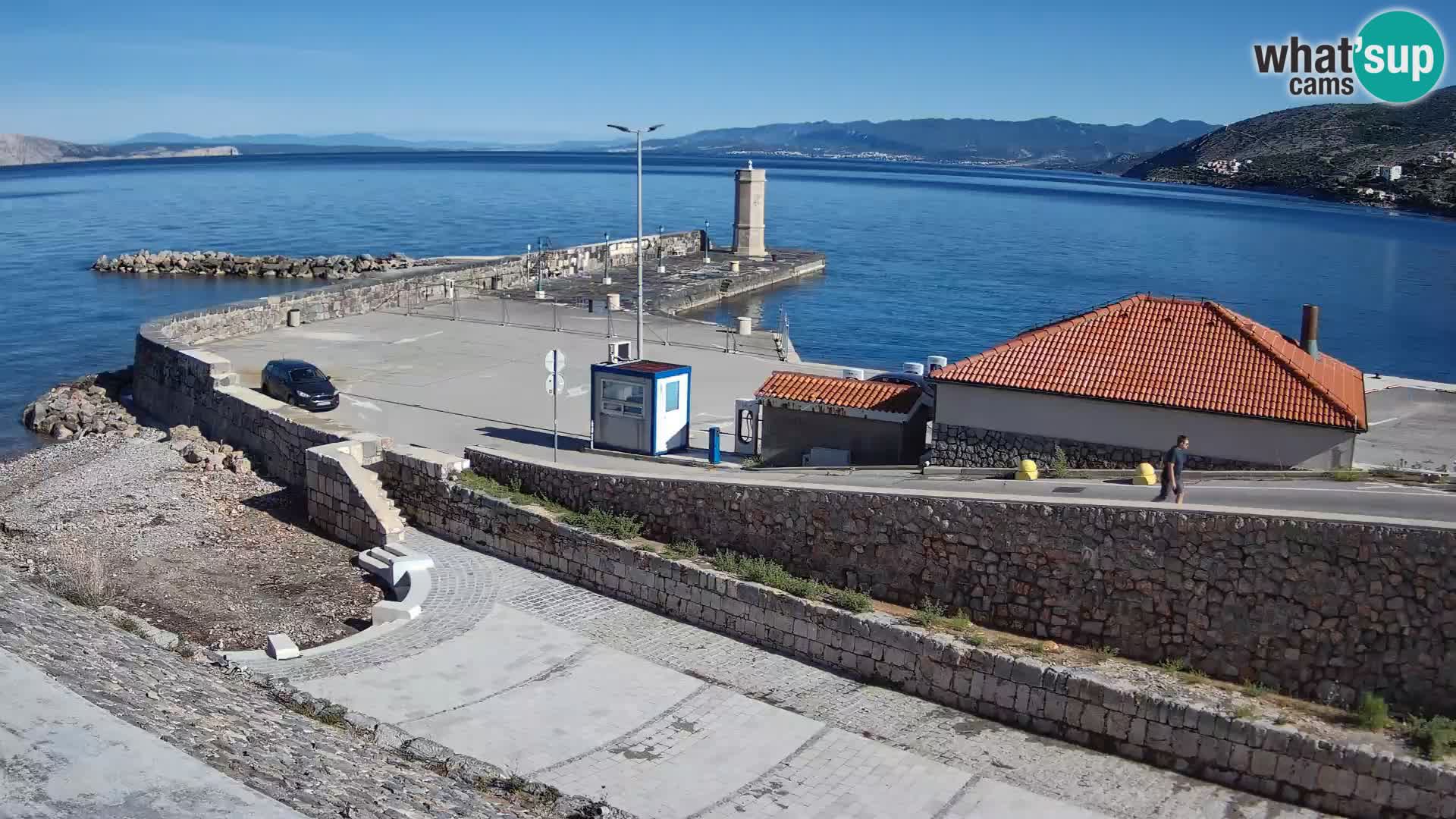 Senj Hafen Webcam – Wellenbrecher & Leuchtturm Liveblick