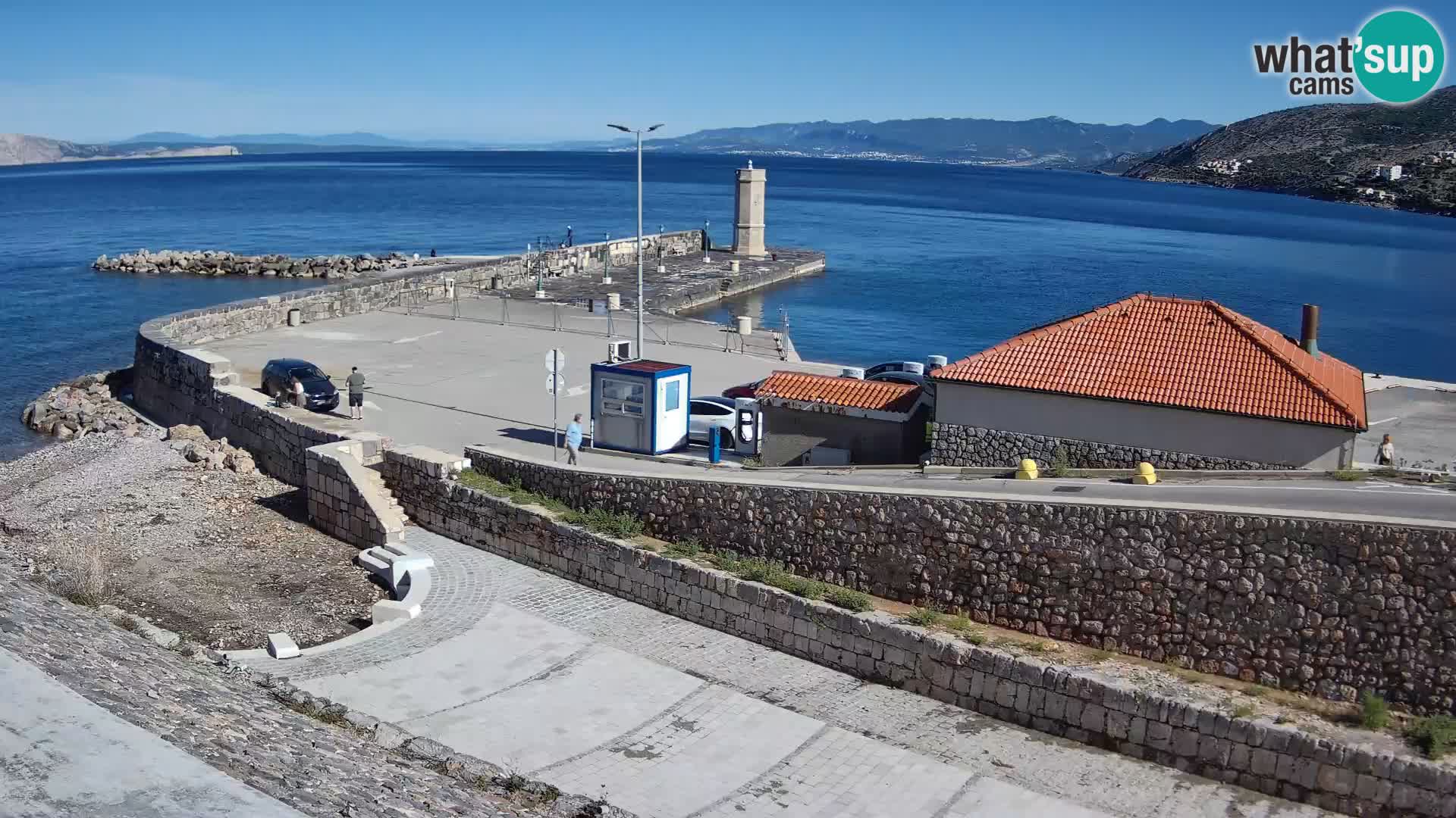 Webcam port de Senj – Vue sur la jetée et le phare