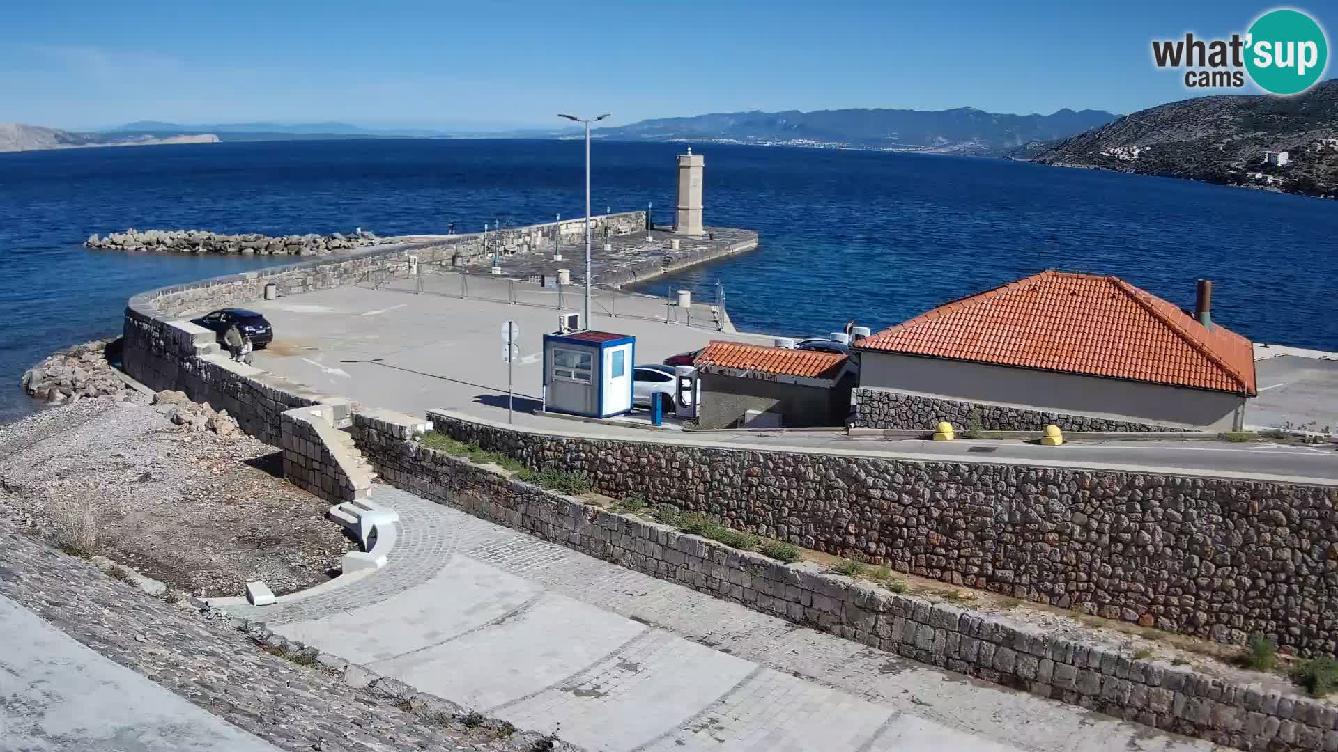 Senj Hafen Webcam – Wellenbrecher & Leuchtturm Liveblick
