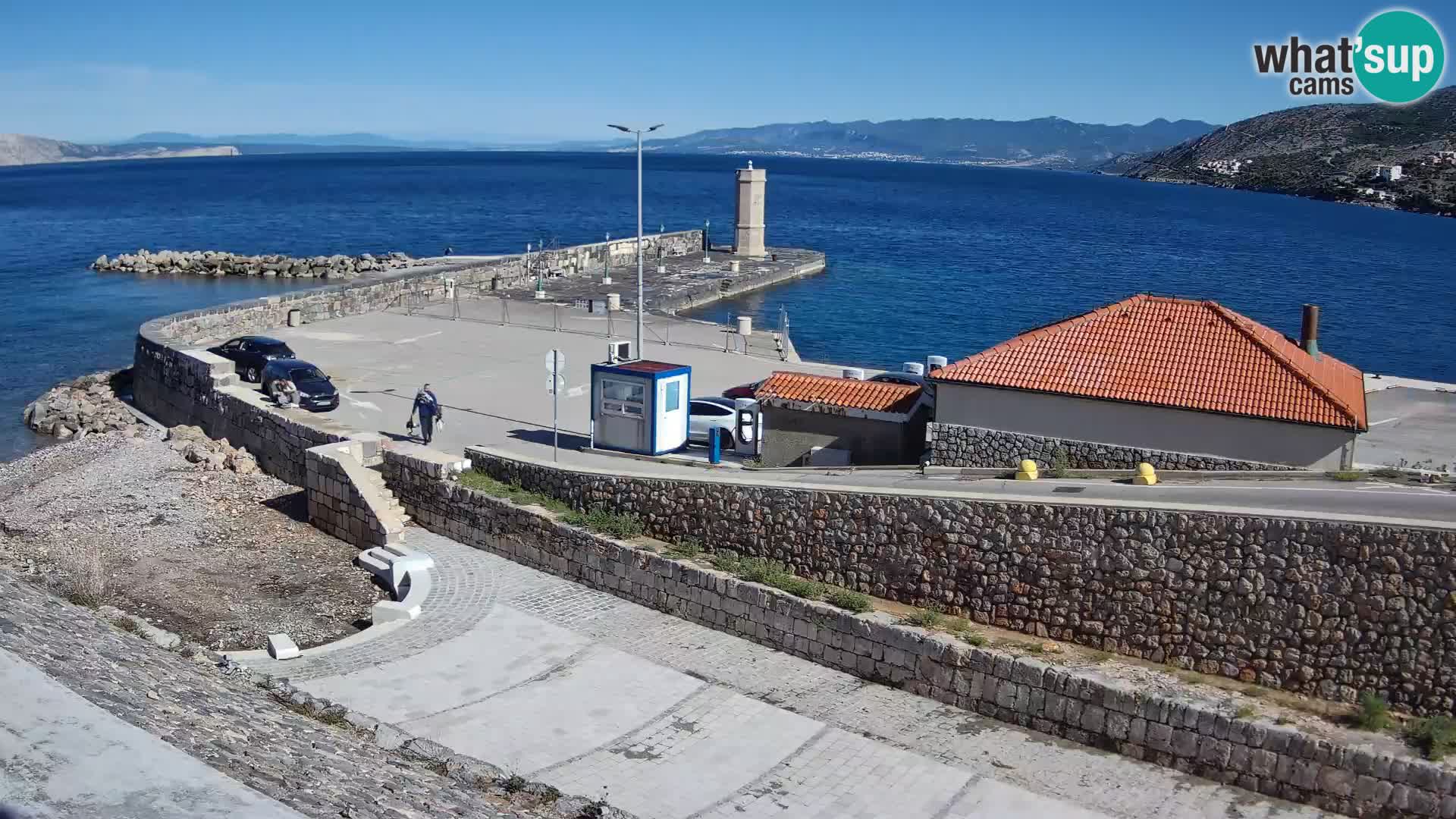 Webcam port de Senj – Vue sur la jetée et le phare