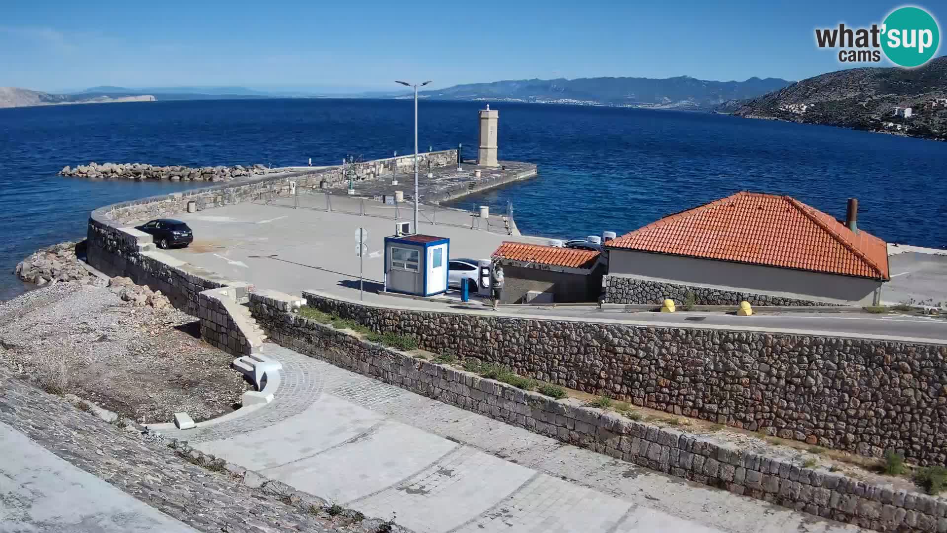 Webcam puerto de Senj – Rompeolas y faro en directo