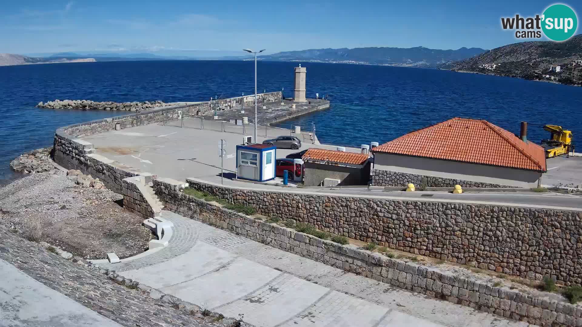 Senj Hafen Webcam – Wellenbrecher & Leuchtturm Liveblick