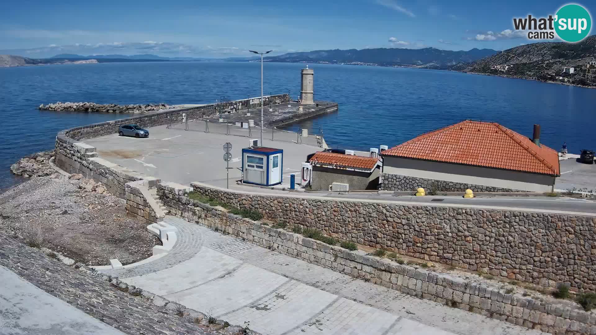 Senj Hafen Webcam – Wellenbrecher & Leuchtturm Liveblick