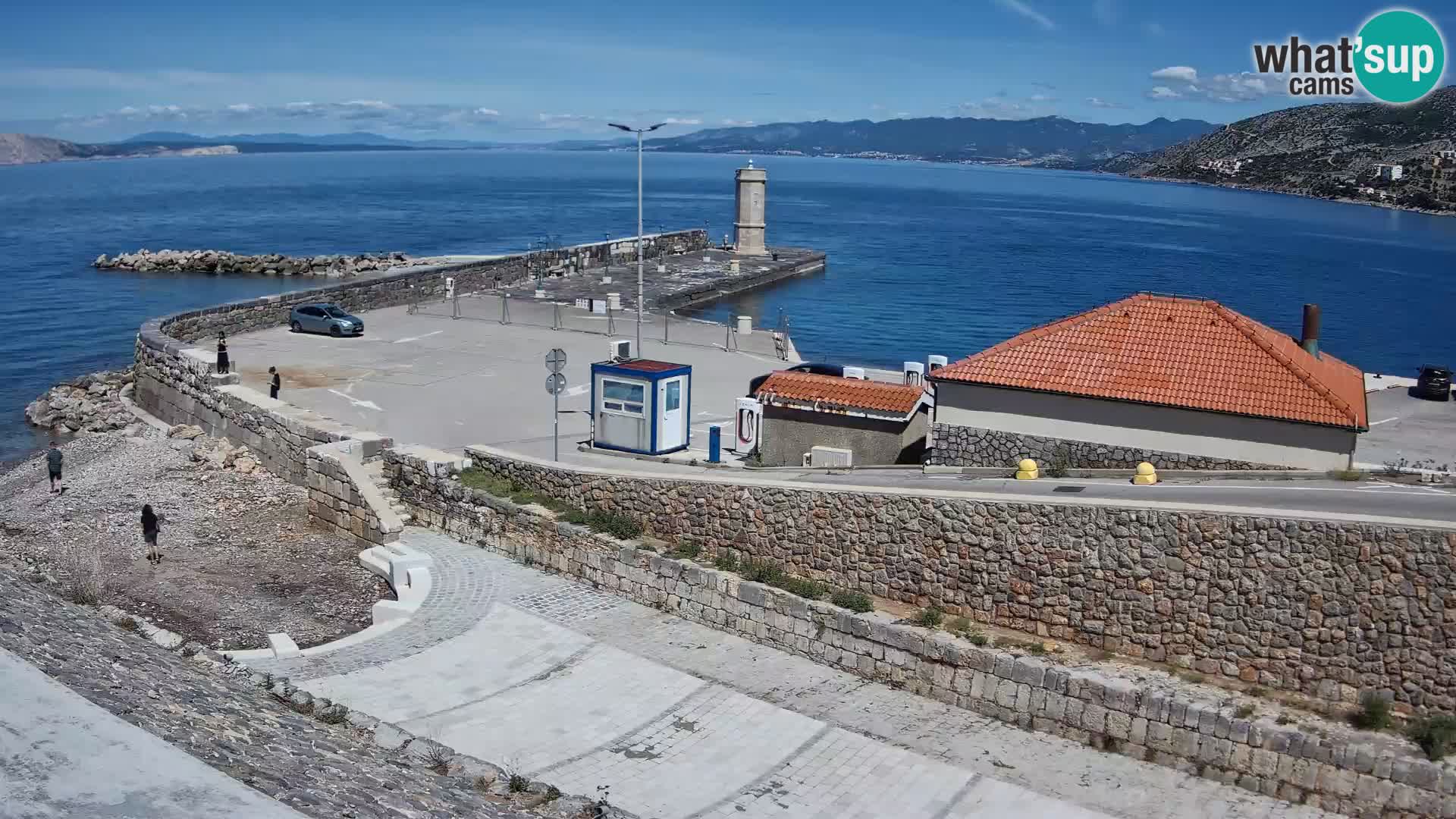 Senj Hafen Webcam – Wellenbrecher & Leuchtturm Liveblick