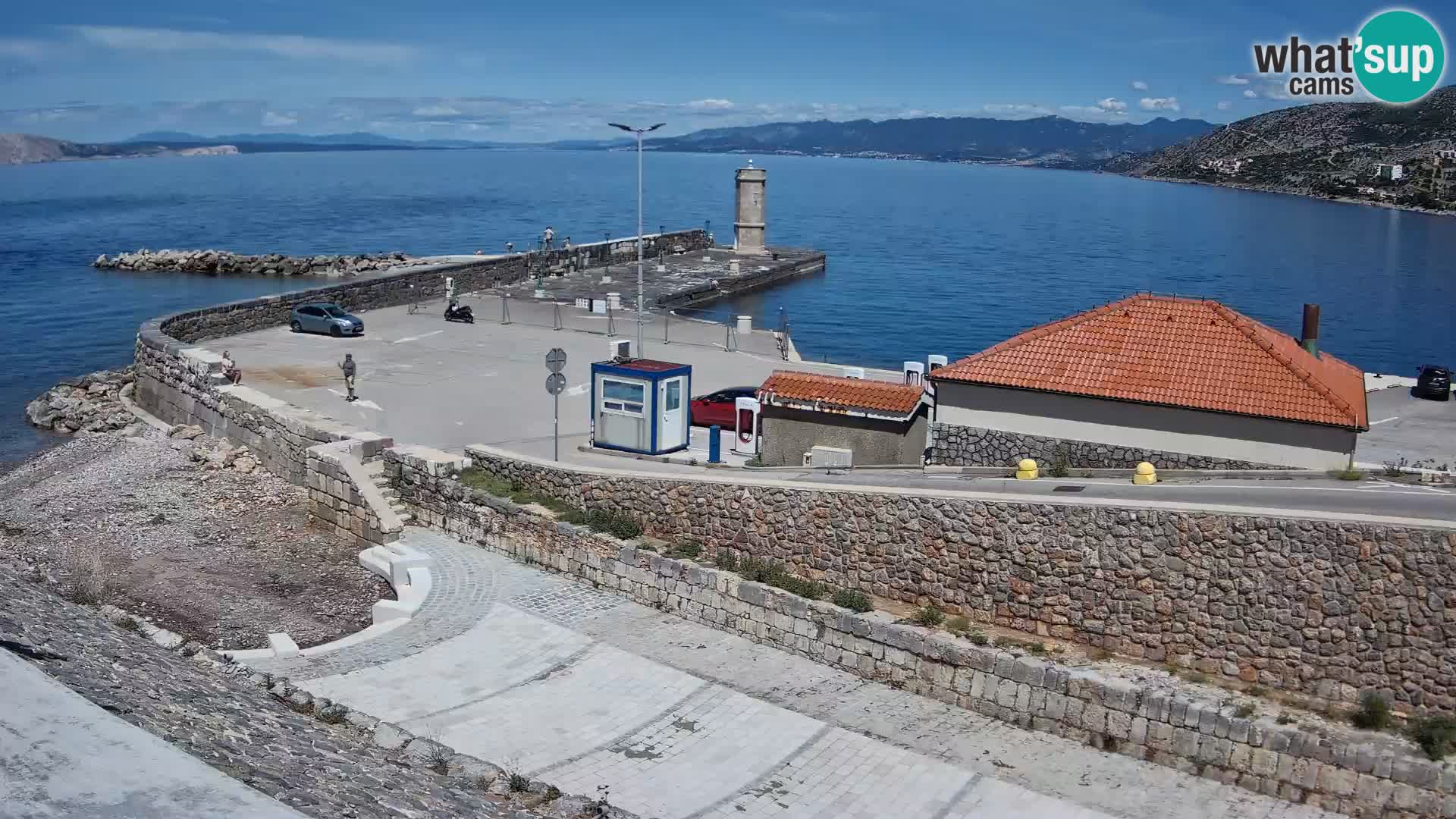 Webcam port de Senj – Vue sur la jetée et le phare