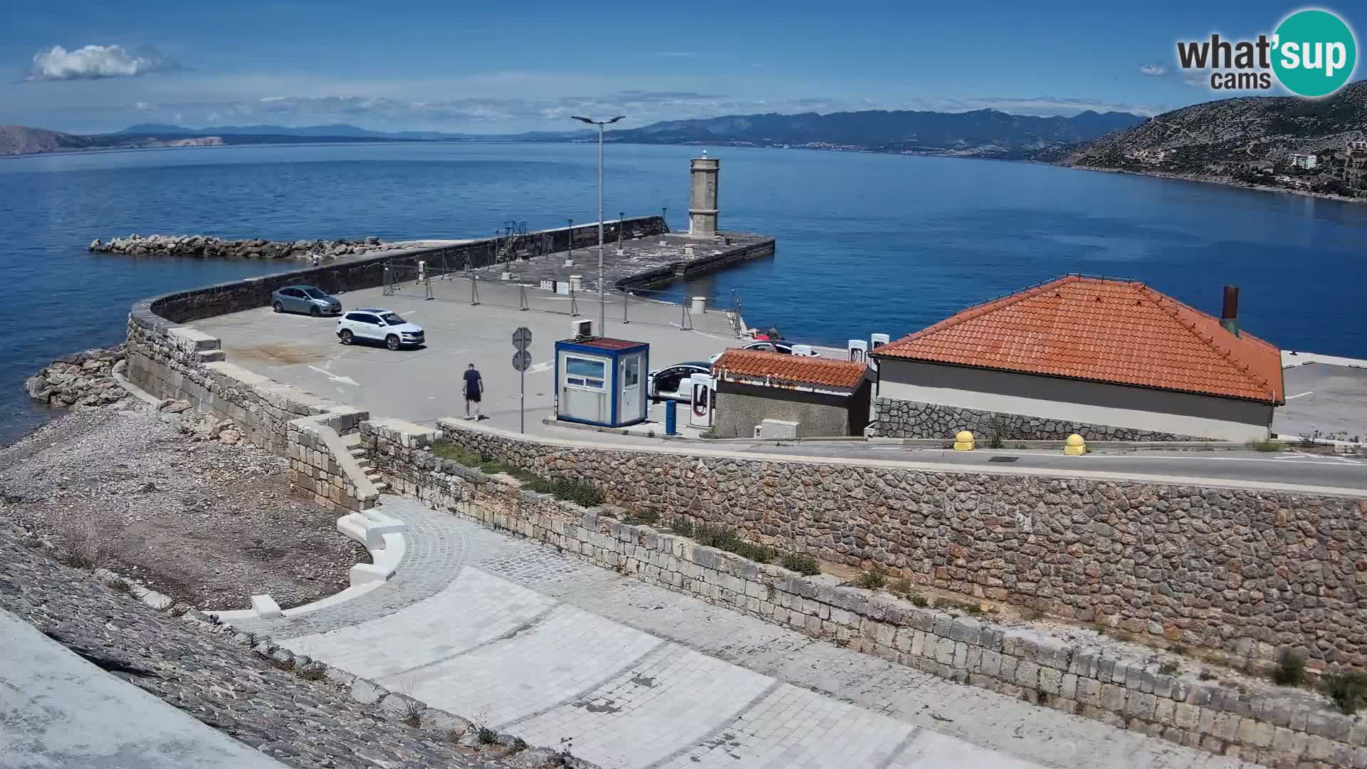 Senj Hafen Webcam – Wellenbrecher & Leuchtturm Liveblick