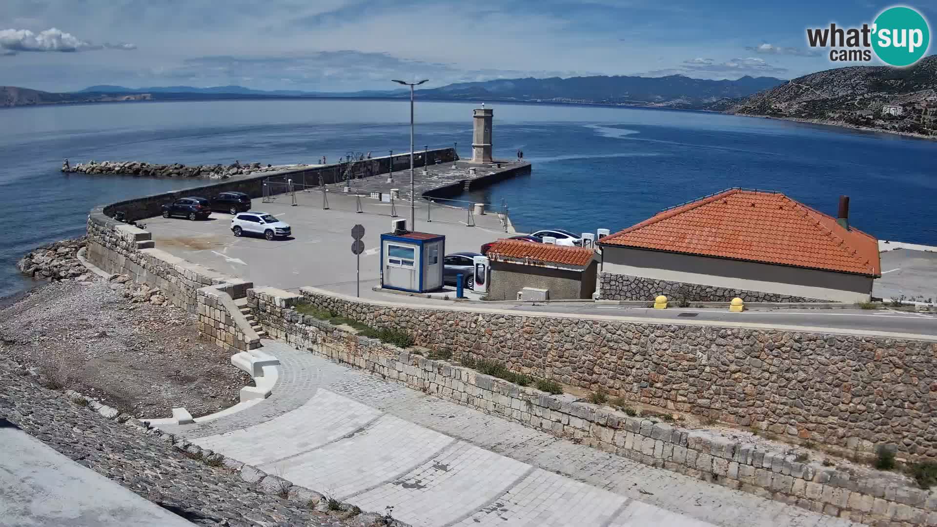 Webcam puerto de Senj – Rompeolas y faro en directo