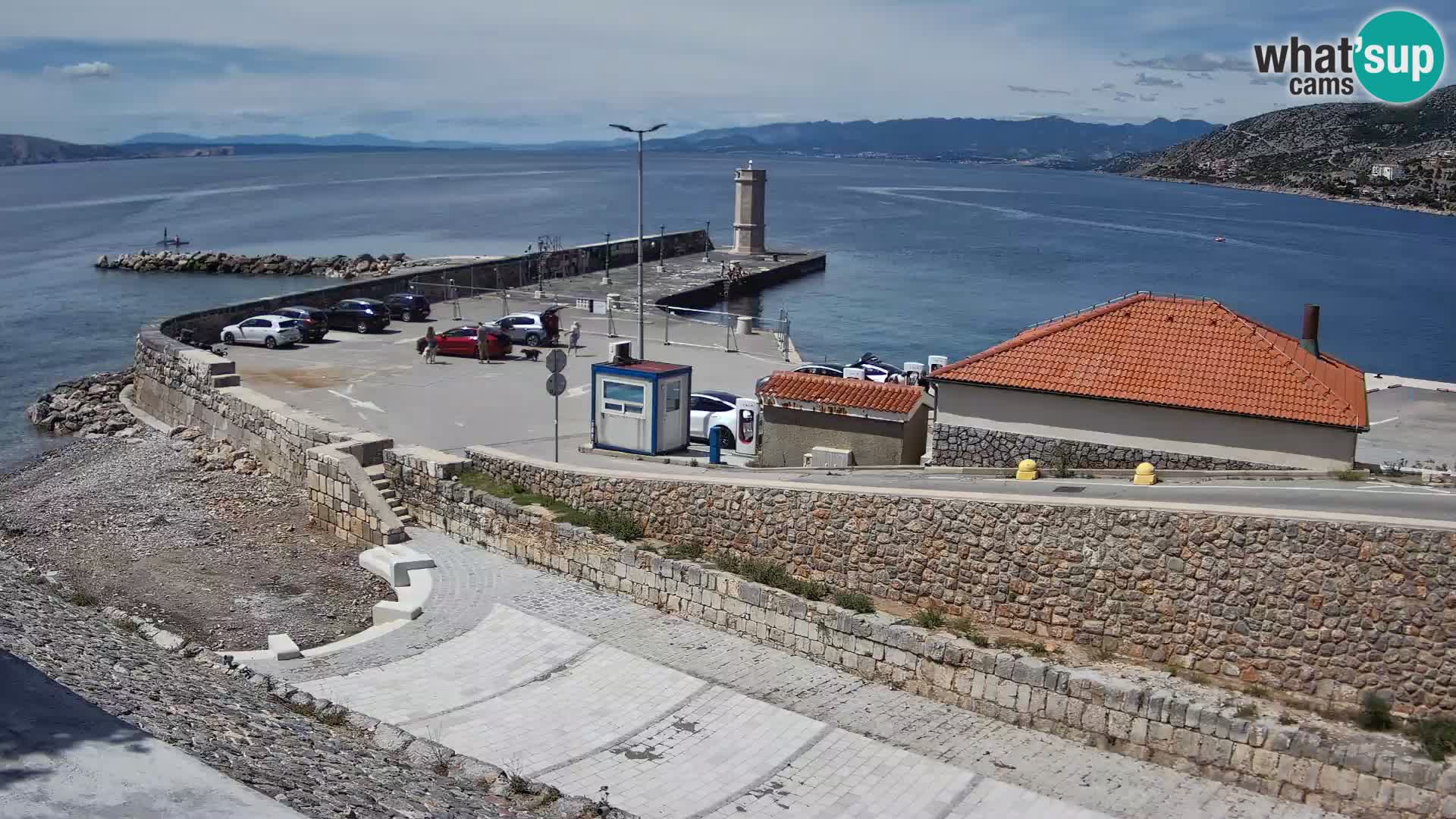 Senj Hafen Webcam – Wellenbrecher & Leuchtturm Liveblick