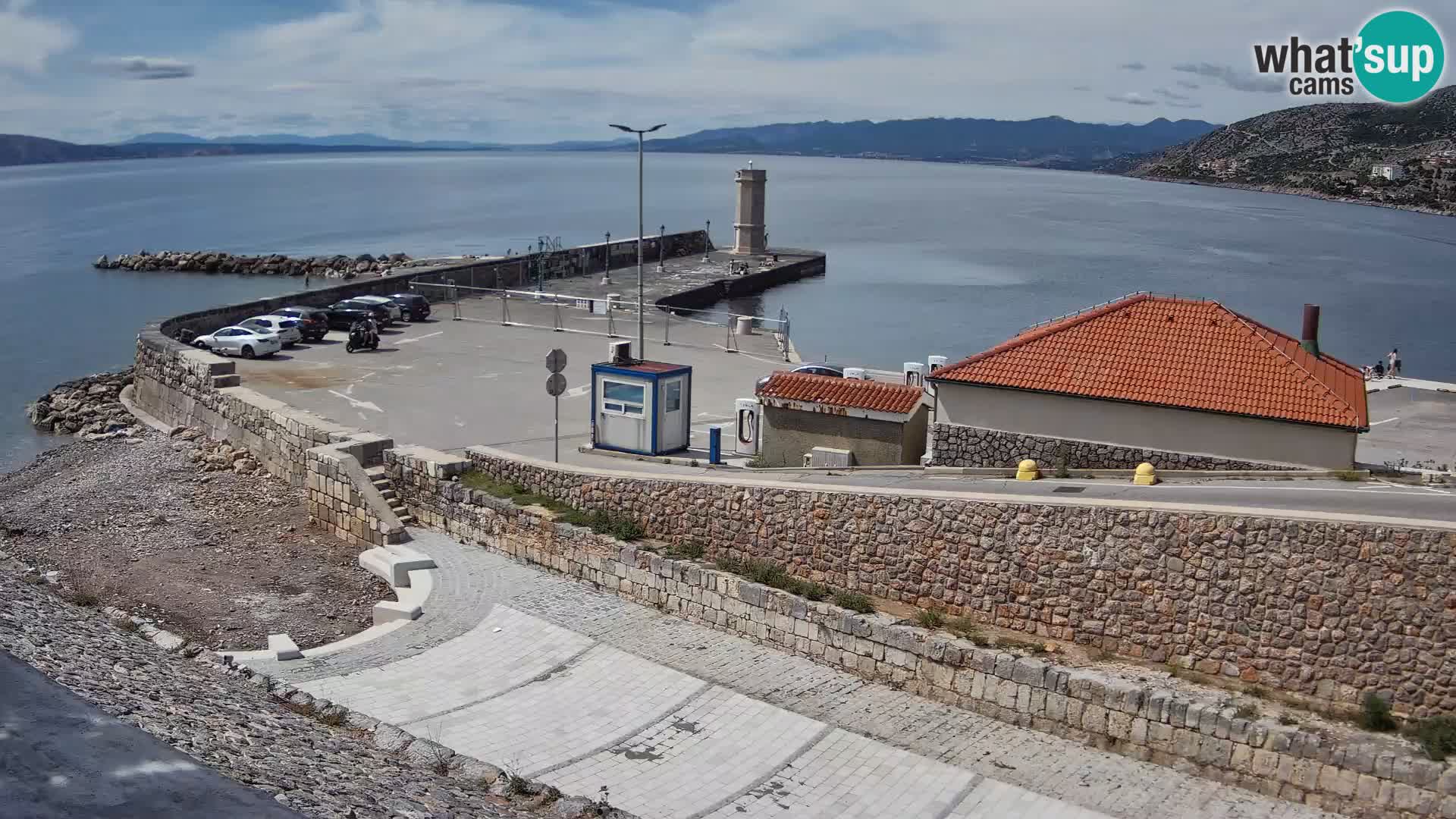 Senj Hafen Webcam – Wellenbrecher & Leuchtturm Liveblick