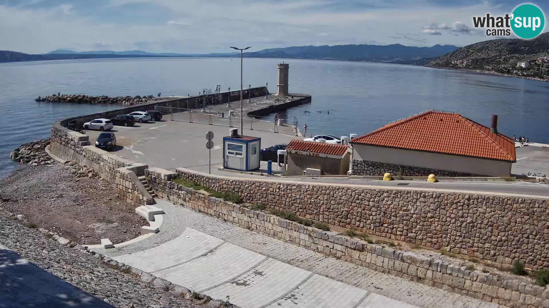 Webcam puerto de Senj – Rompeolas y faro en directo