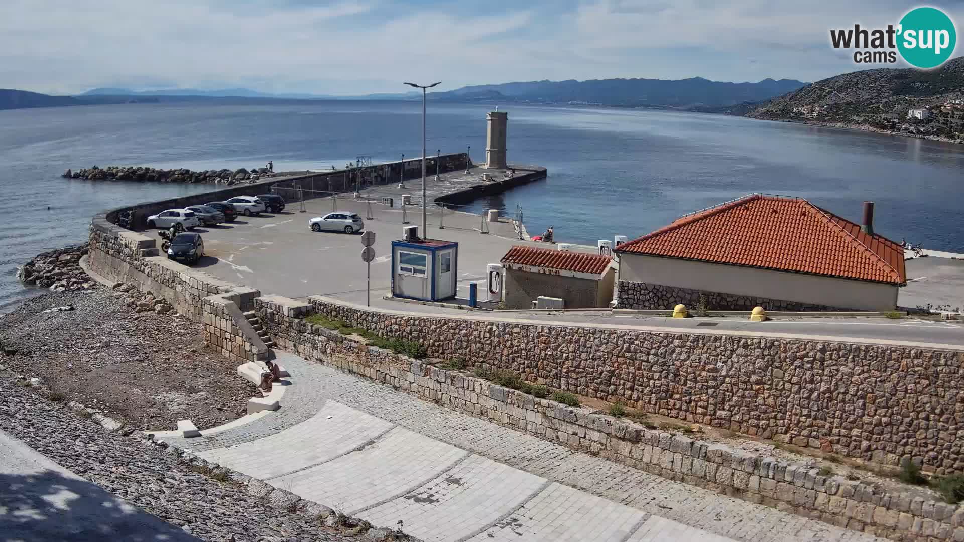 Senj Hafen Webcam – Wellenbrecher & Leuchtturm Liveblick