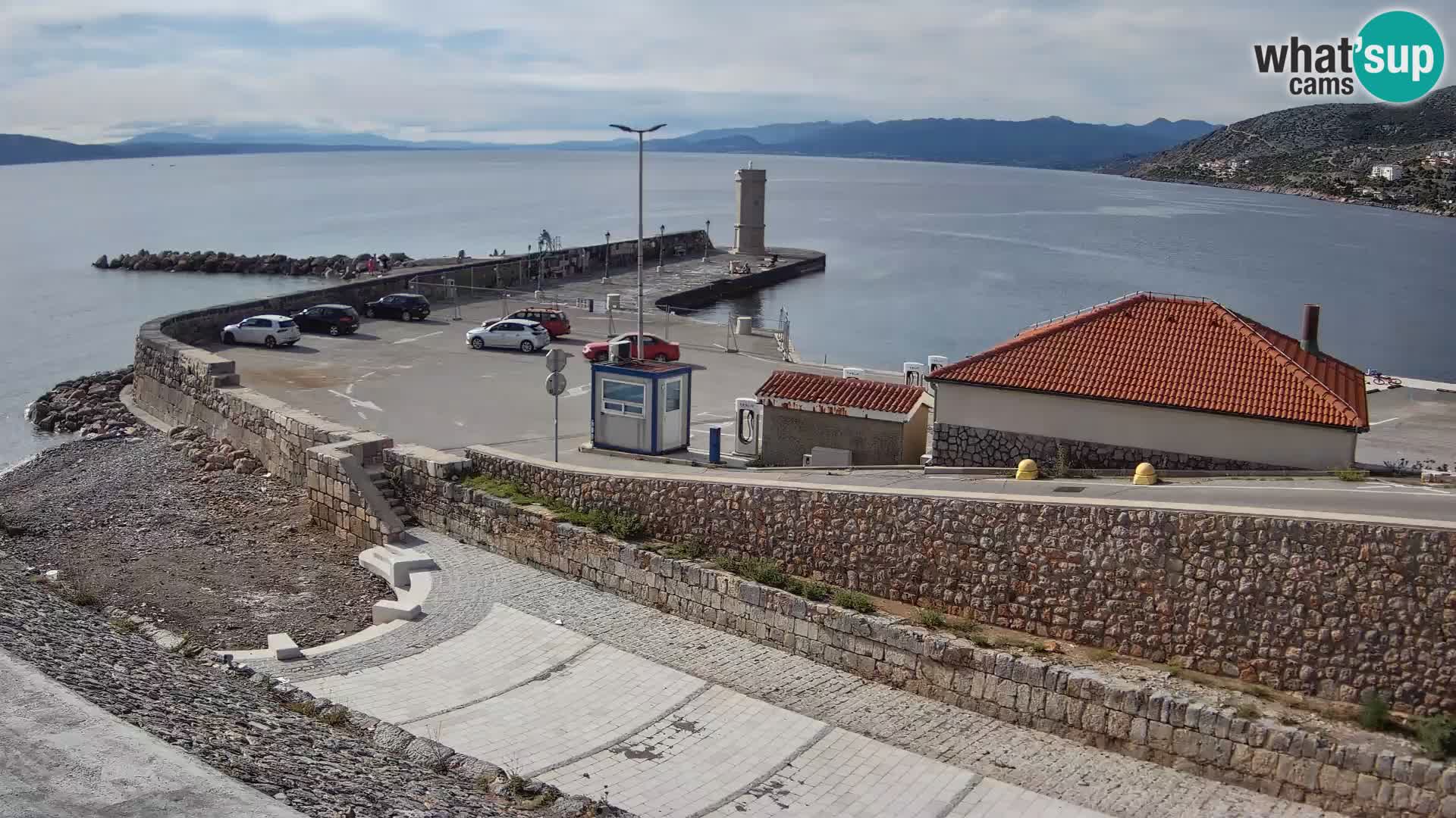 Senj Hafen Webcam – Wellenbrecher & Leuchtturm Liveblick