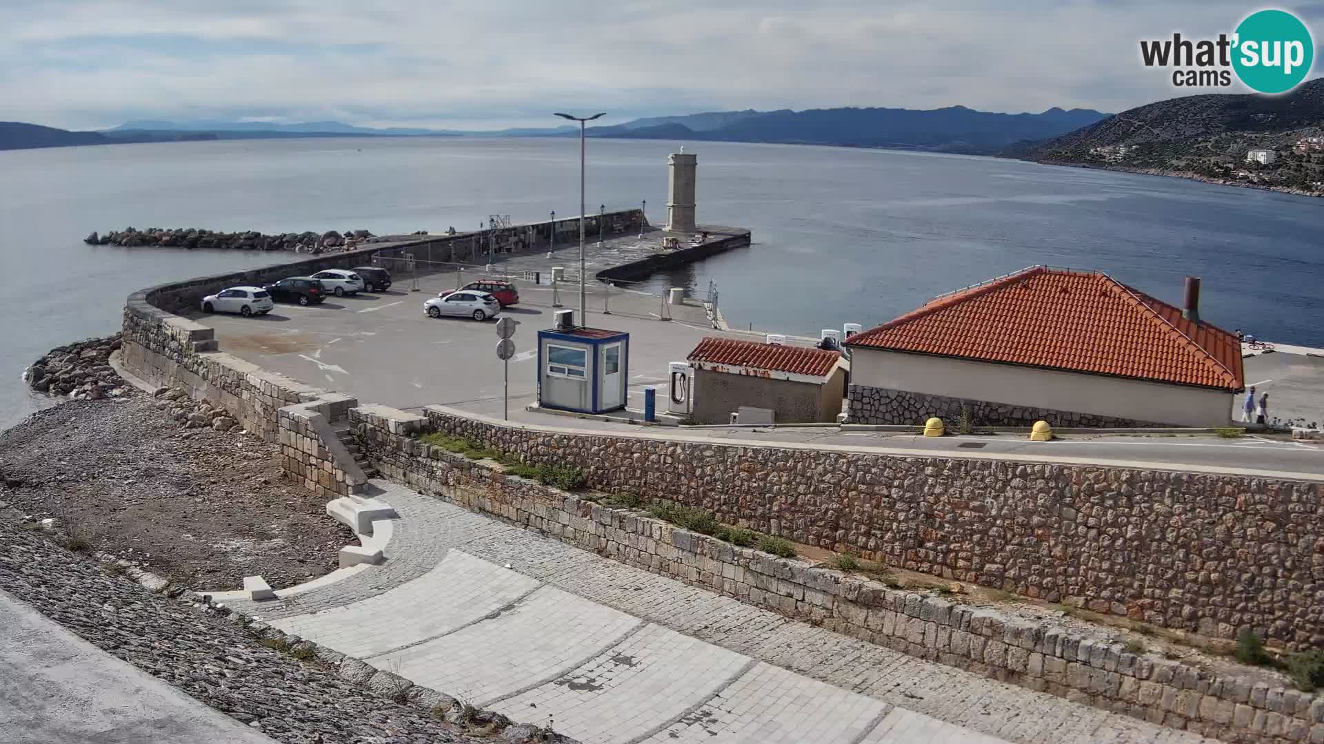 Senj Hafen Webcam – Wellenbrecher & Leuchtturm Liveblick