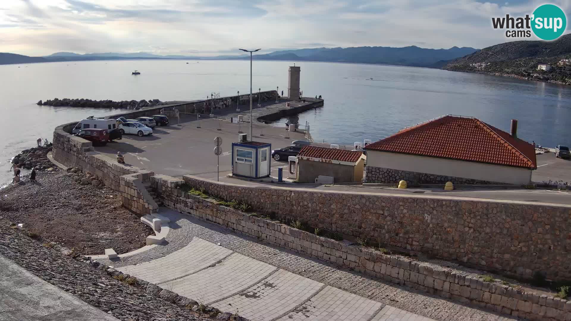 Senj Hafen Webcam – Wellenbrecher & Leuchtturm Liveblick
