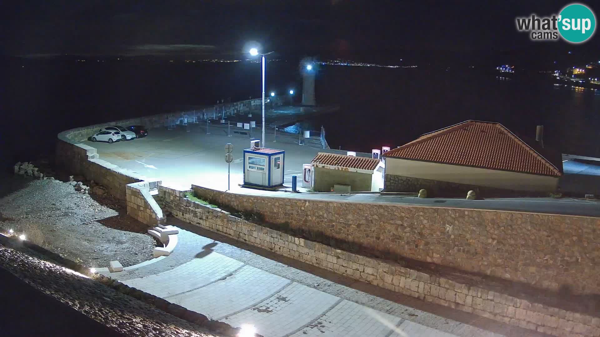 Webcam port de Senj – Vue sur la jetée et le phare