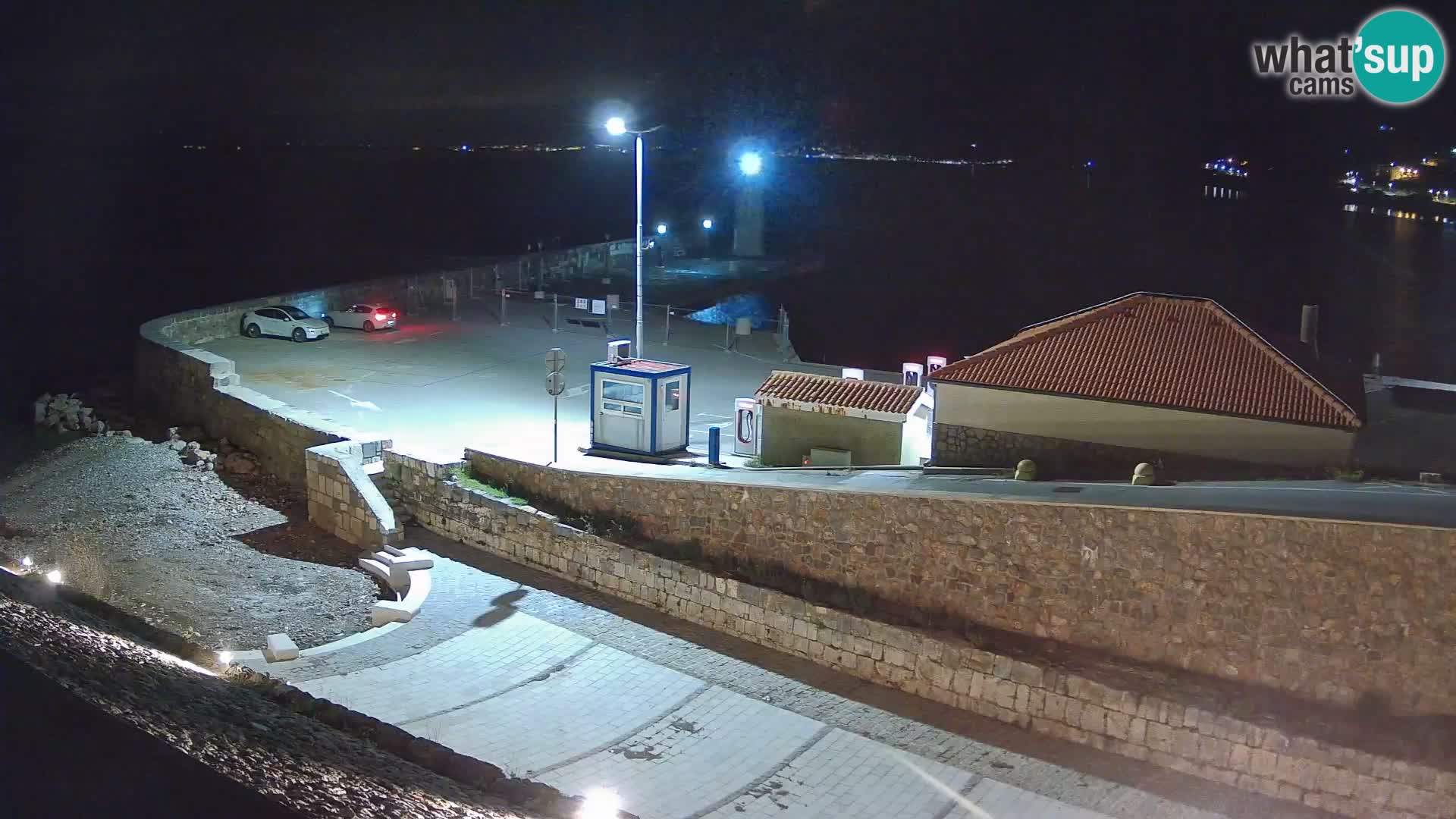 Senj Hafen Webcam – Wellenbrecher & Leuchtturm Liveblick