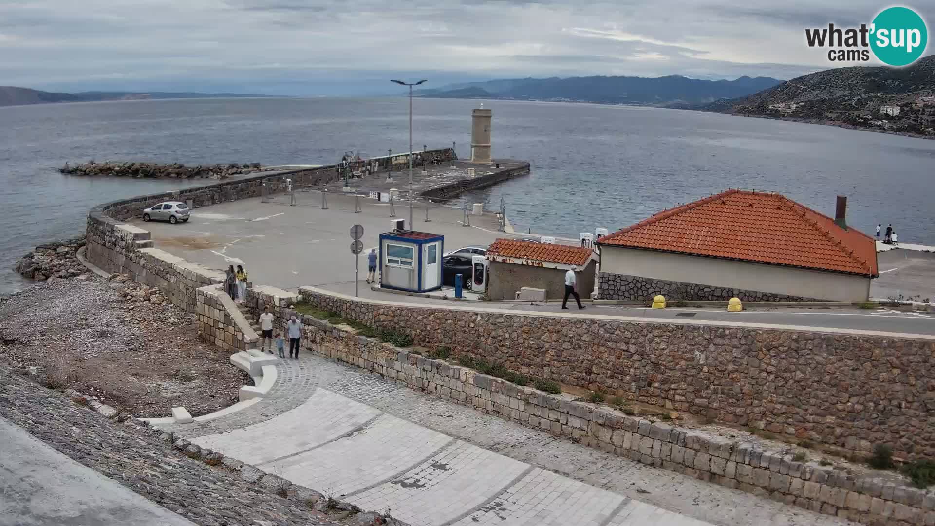 Senj Hafen Webcam – Wellenbrecher & Leuchtturm Liveblick