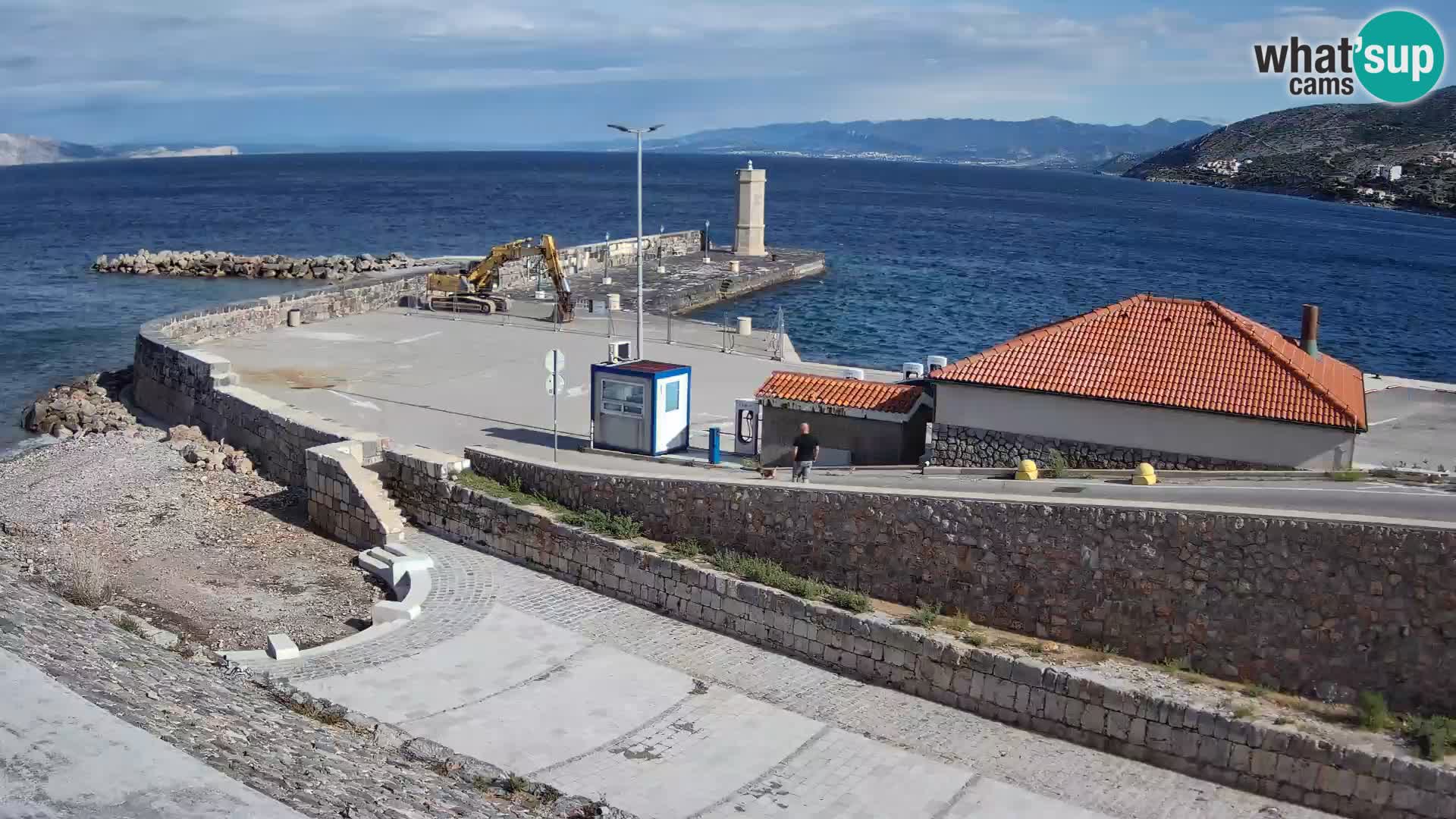 Webcam puerto de Senj – Rompeolas y faro en directo