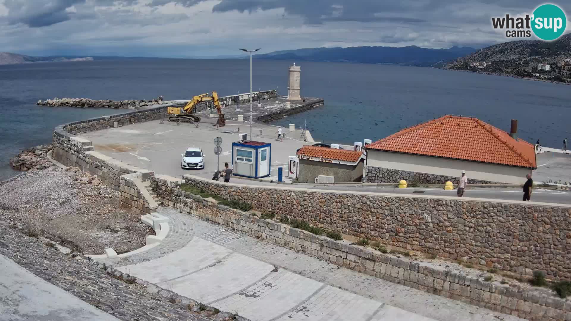 Webcam port de Senj – Vue sur la jetée et le phare