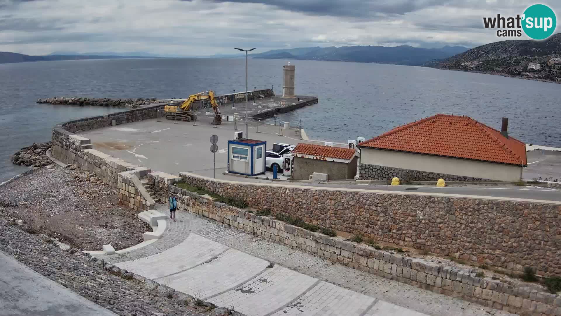 Webcam port de Senj – Vue sur la jetée et le phare