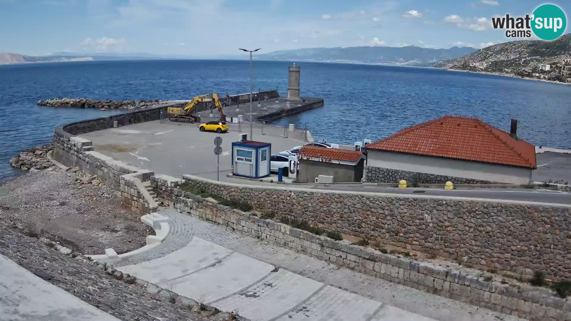 Senj Hafen Webcam – Wellenbrecher & Leuchtturm Liveblick