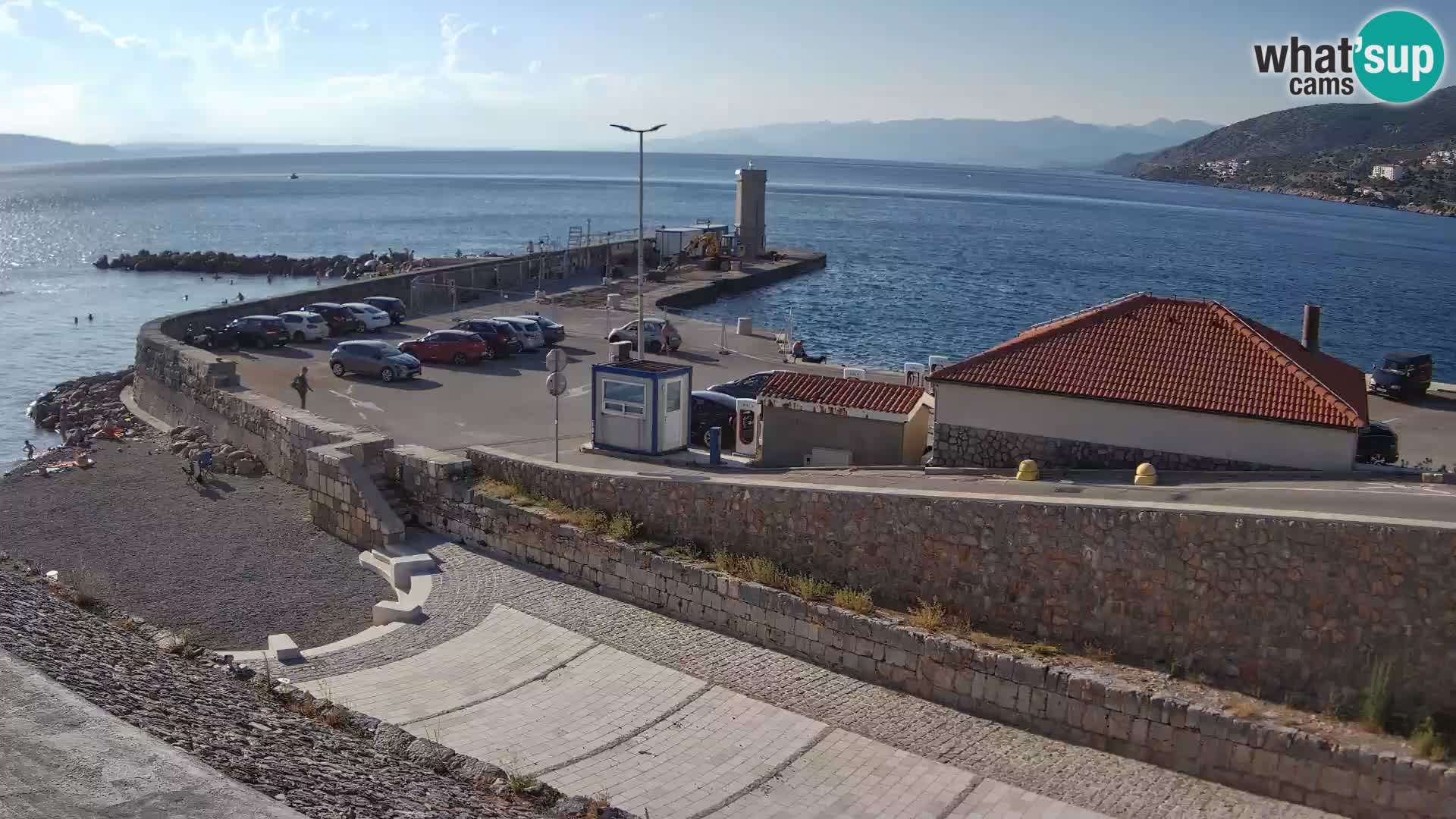 Webcam port de Senj – Vue sur la jetée et le phare