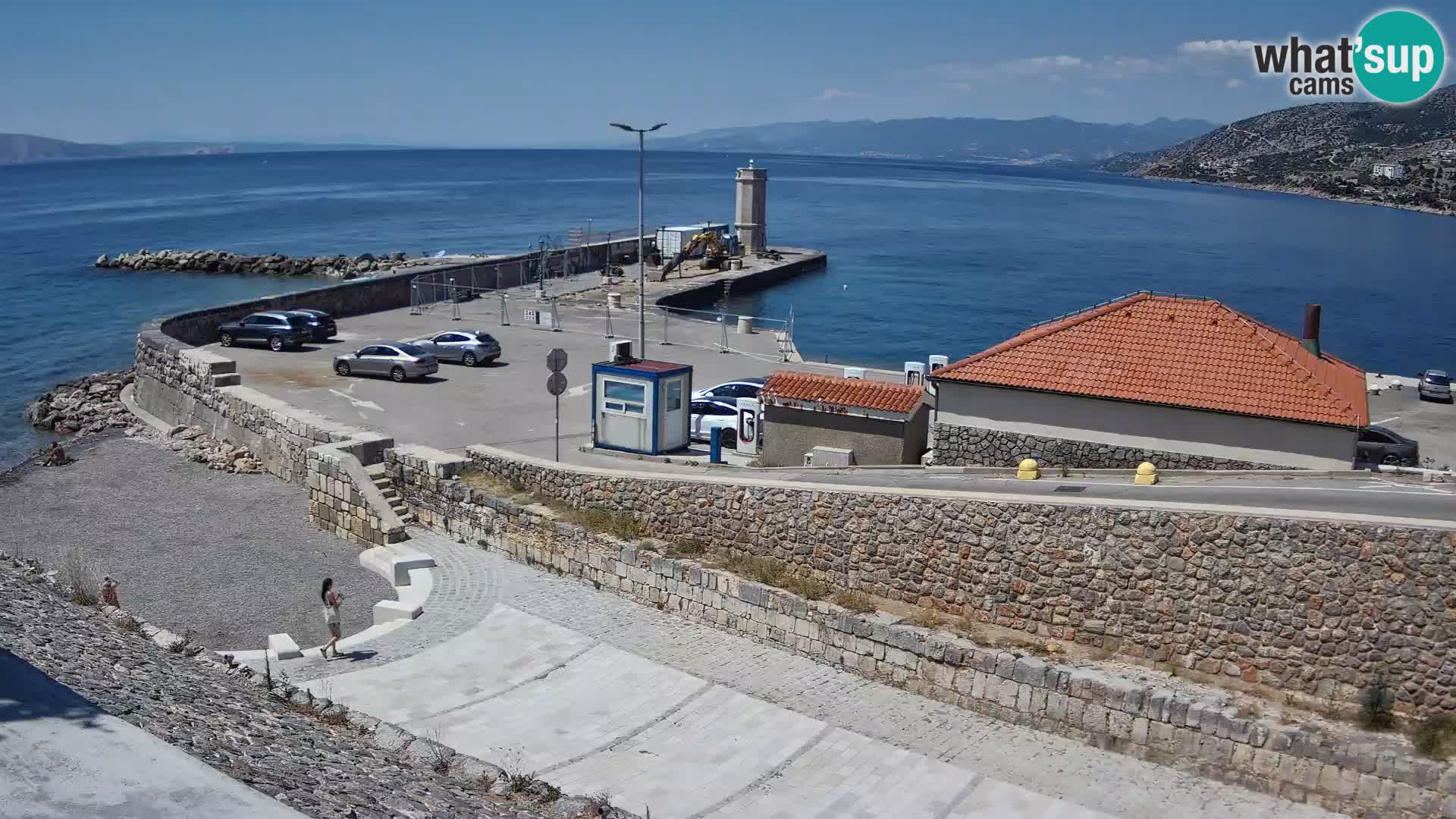 Webcam port de Senj – Vue sur la jetée et le phare