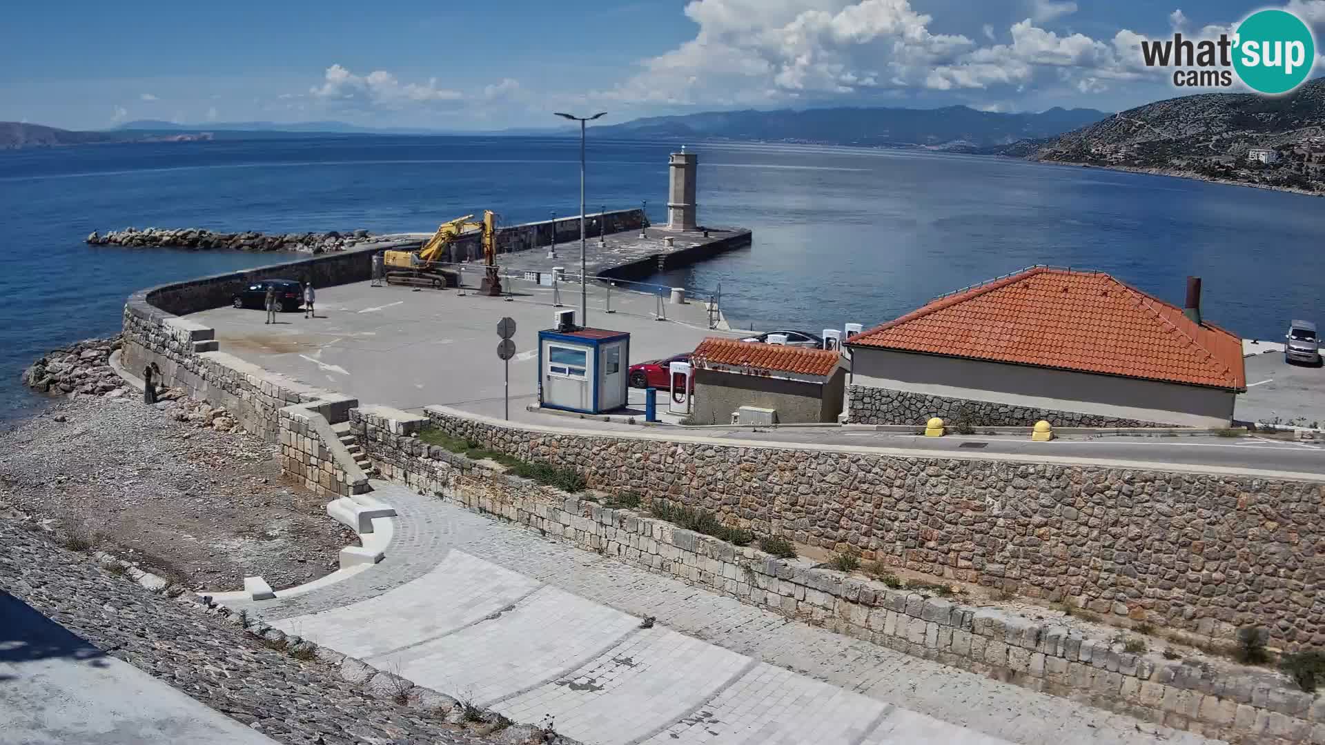 Senj Hafen Webcam – Wellenbrecher & Leuchtturm Liveblick
