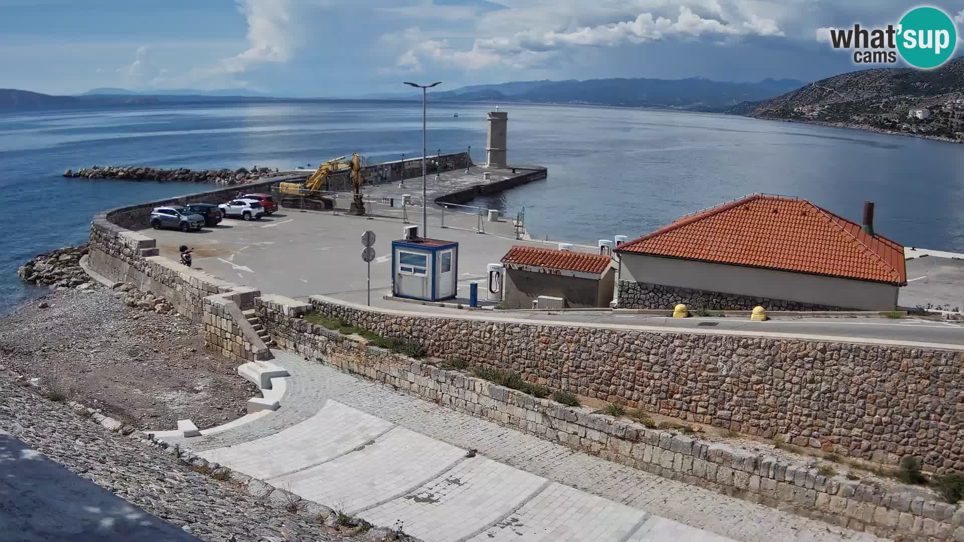 Senj Hafen Webcam – Wellenbrecher & Leuchtturm Liveblick