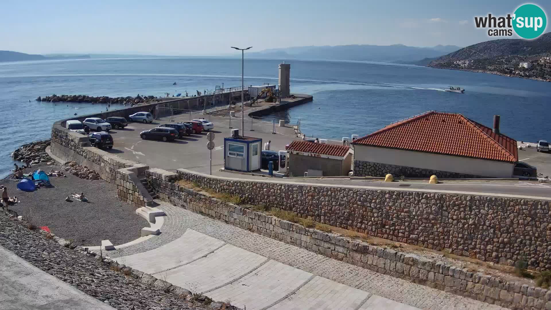 Webcam puerto de Senj – Rompeolas y faro en directo