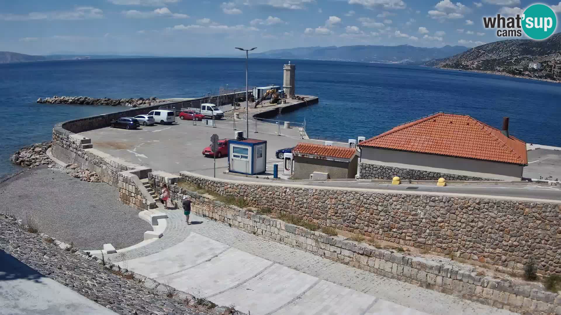 Senj Hafen Webcam – Wellenbrecher & Leuchtturm Liveblick