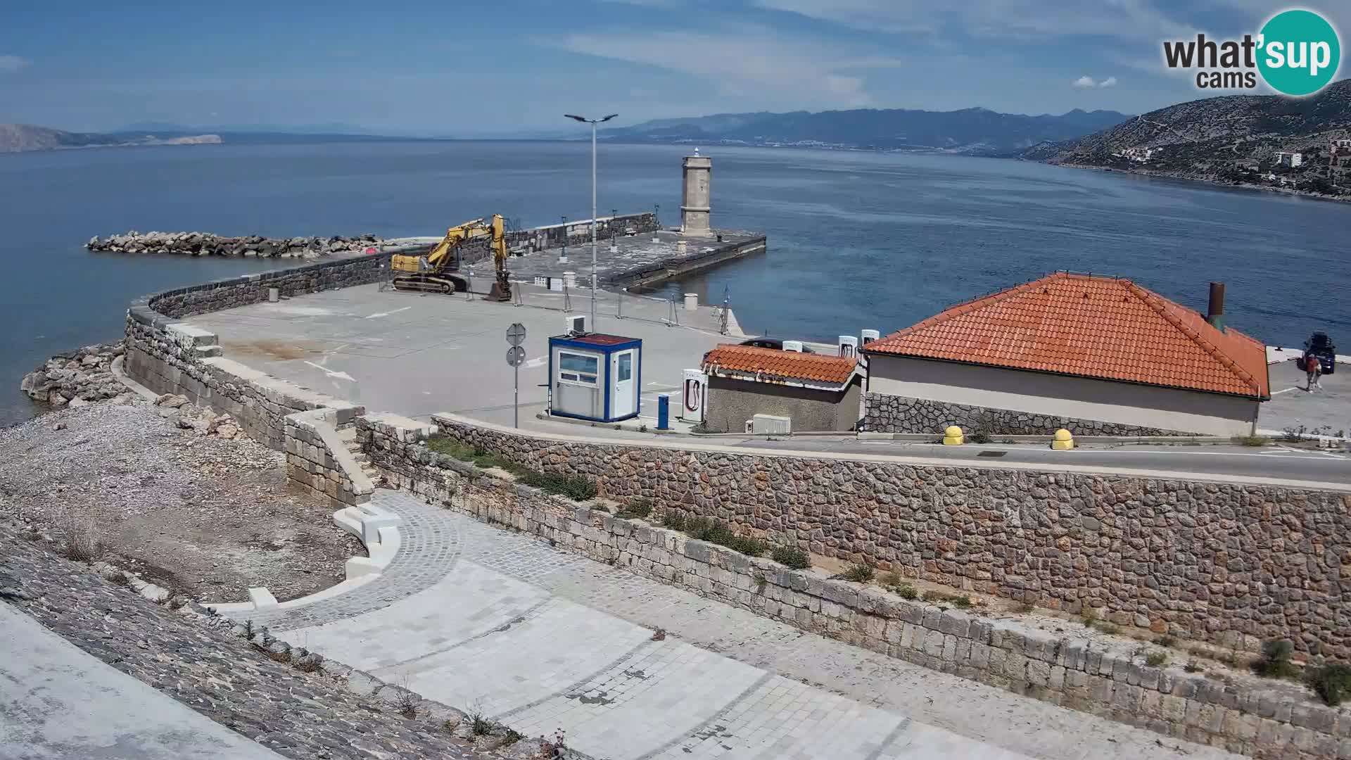 Senj Hafen Webcam – Wellenbrecher & Leuchtturm Liveblick
