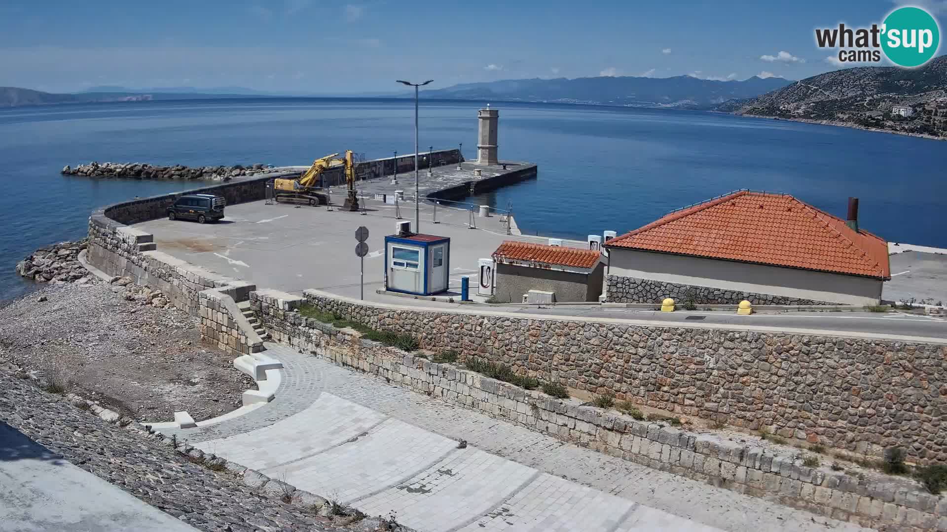 Senj Hafen Webcam – Wellenbrecher & Leuchtturm Liveblick