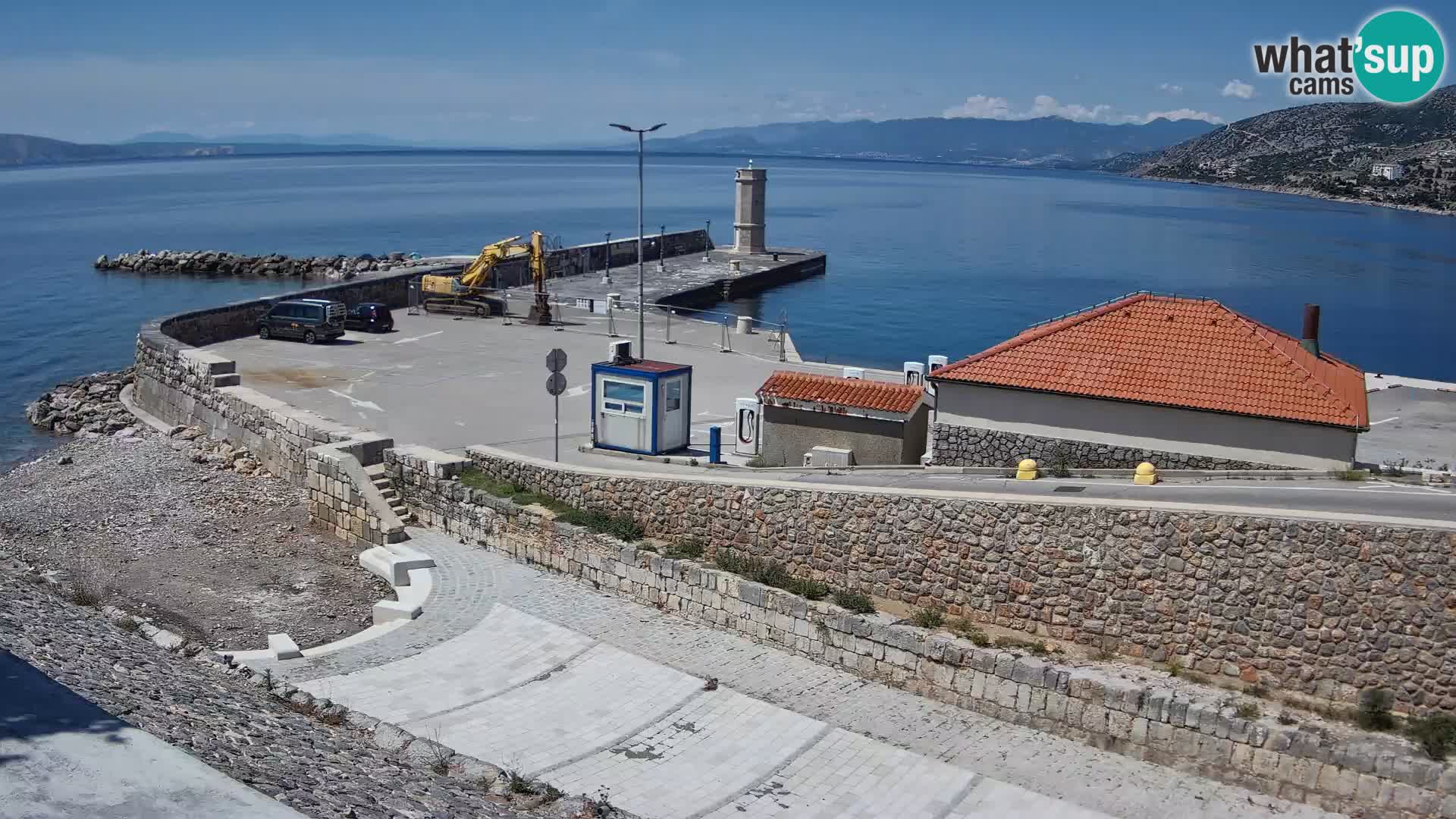 Webcam puerto de Senj – Rompeolas y faro en directo