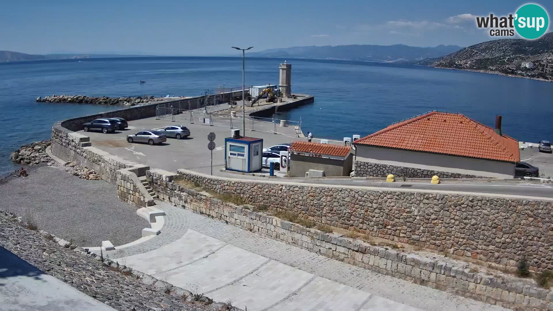 Senj Hafen Webcam – Wellenbrecher & Leuchtturm Liveblick
